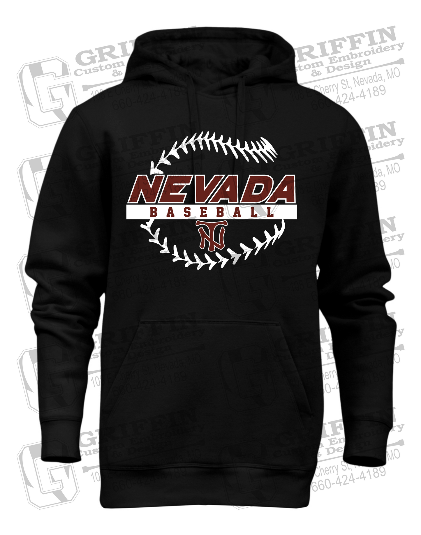 Heavyweight Fleece Hoodie - Baseball - Nevada Tigers 24-T