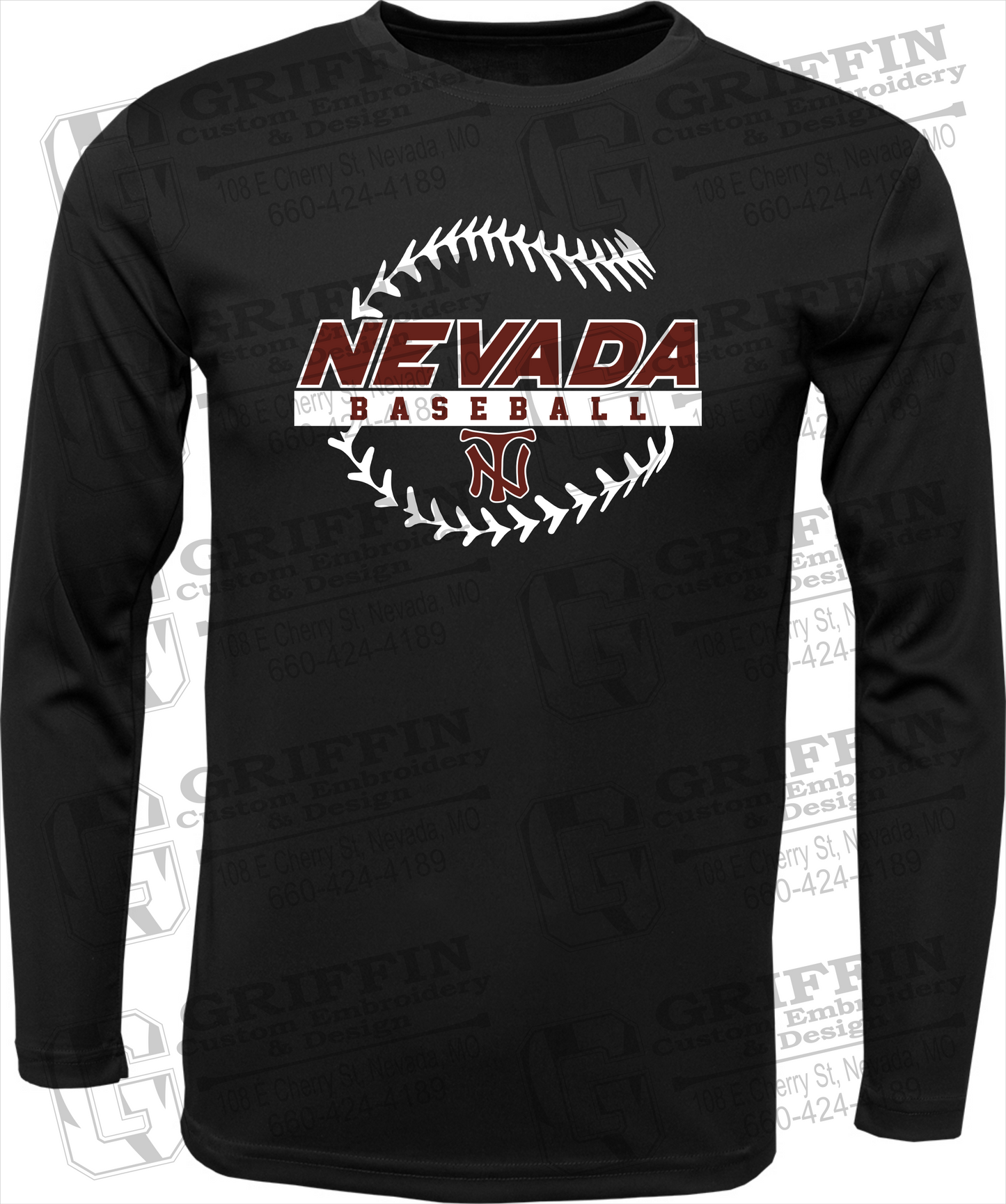 Toddler Dry-Fit Long Sleeve T-Shirt - Baseball - Nevada Tigers 24-T