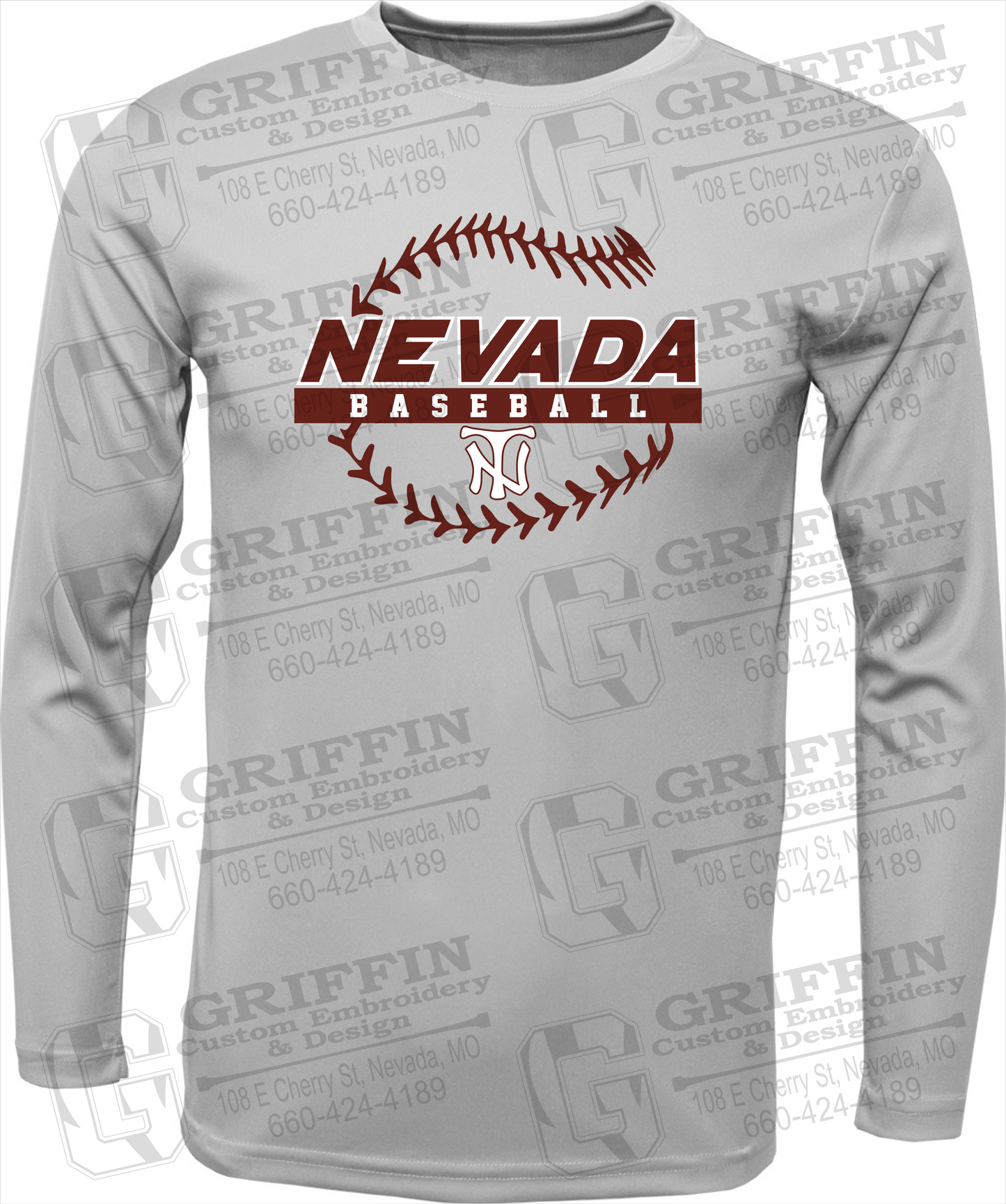 Toddler Dry-Fit Long Sleeve T-Shirt - Baseball - Nevada Tigers 24-T