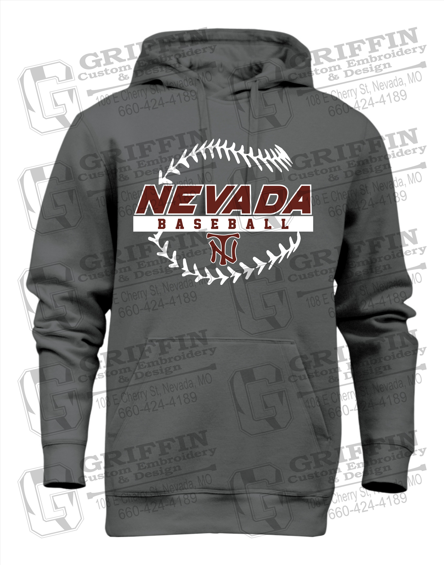 Heavyweight Fleece Hoodie - Baseball - Nevada Tigers 24-T