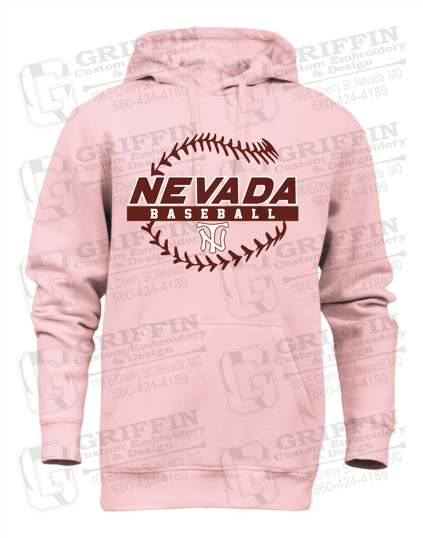 Heavyweight Fleece Hoodie - Baseball - Nevada Tigers 24-T