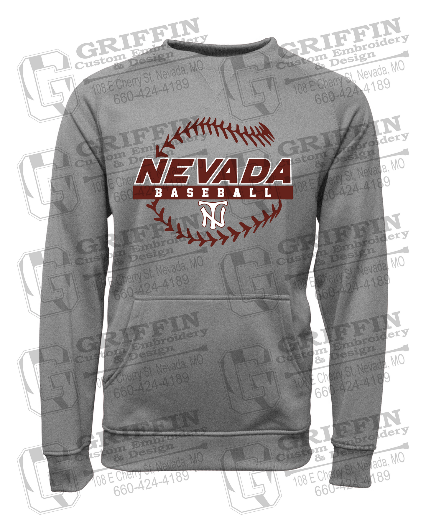 Performance Fleece Sweatshirt - Baseball - Nevada Tigers 24-T