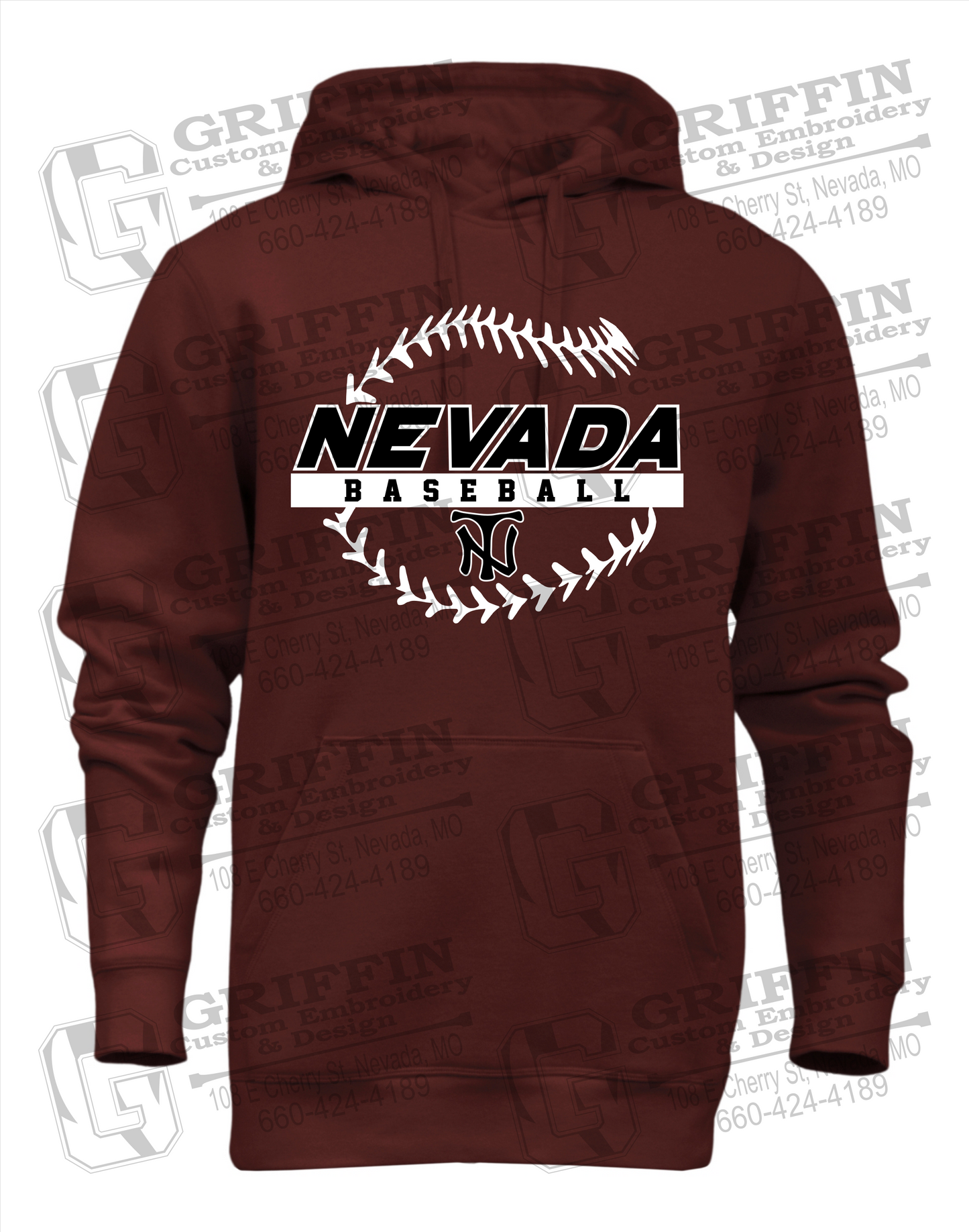 Heavyweight Fleece Hoodie - Baseball - Nevada Tigers 24-T