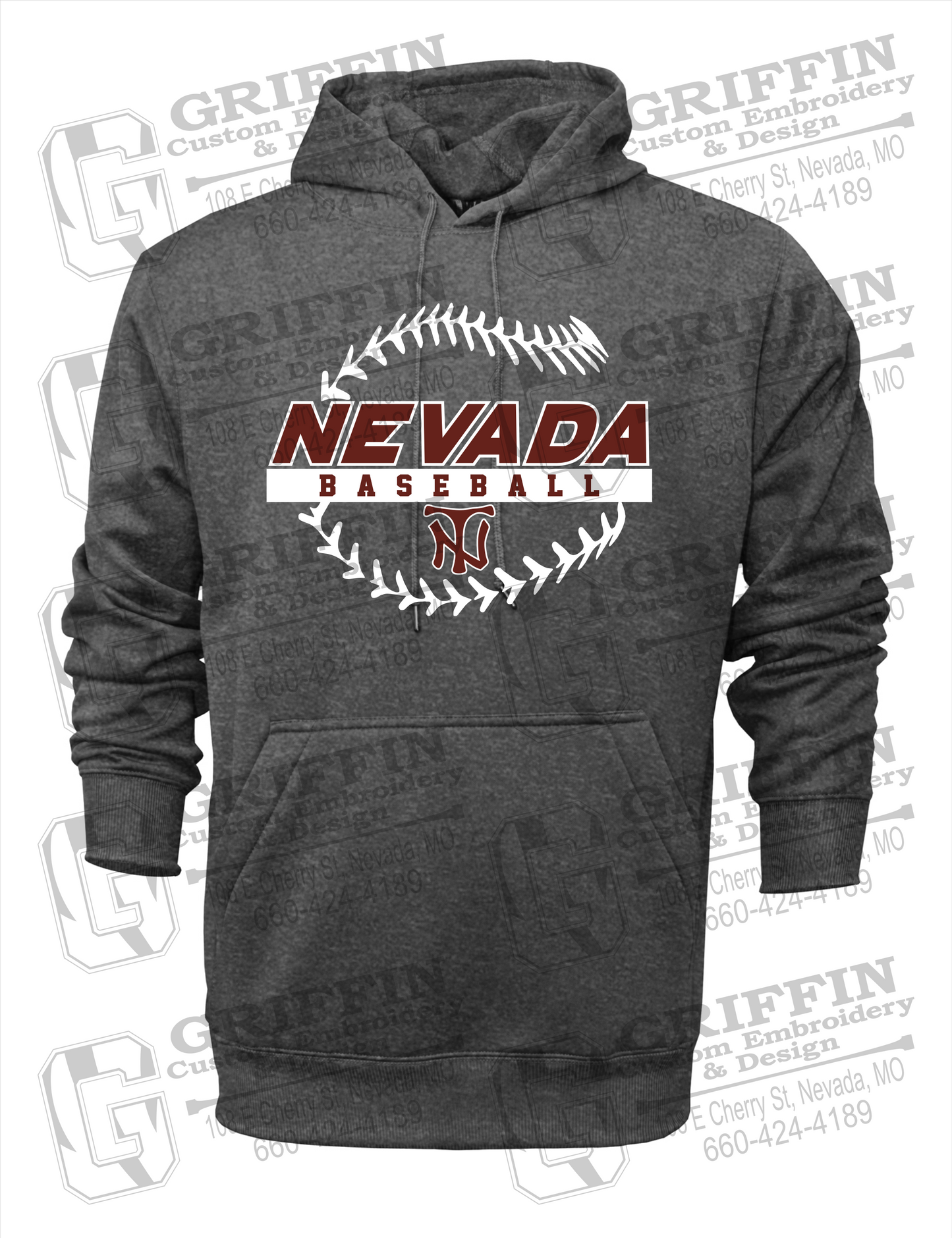Nevada Tigers 24-T Youth Hoodie - Baseball