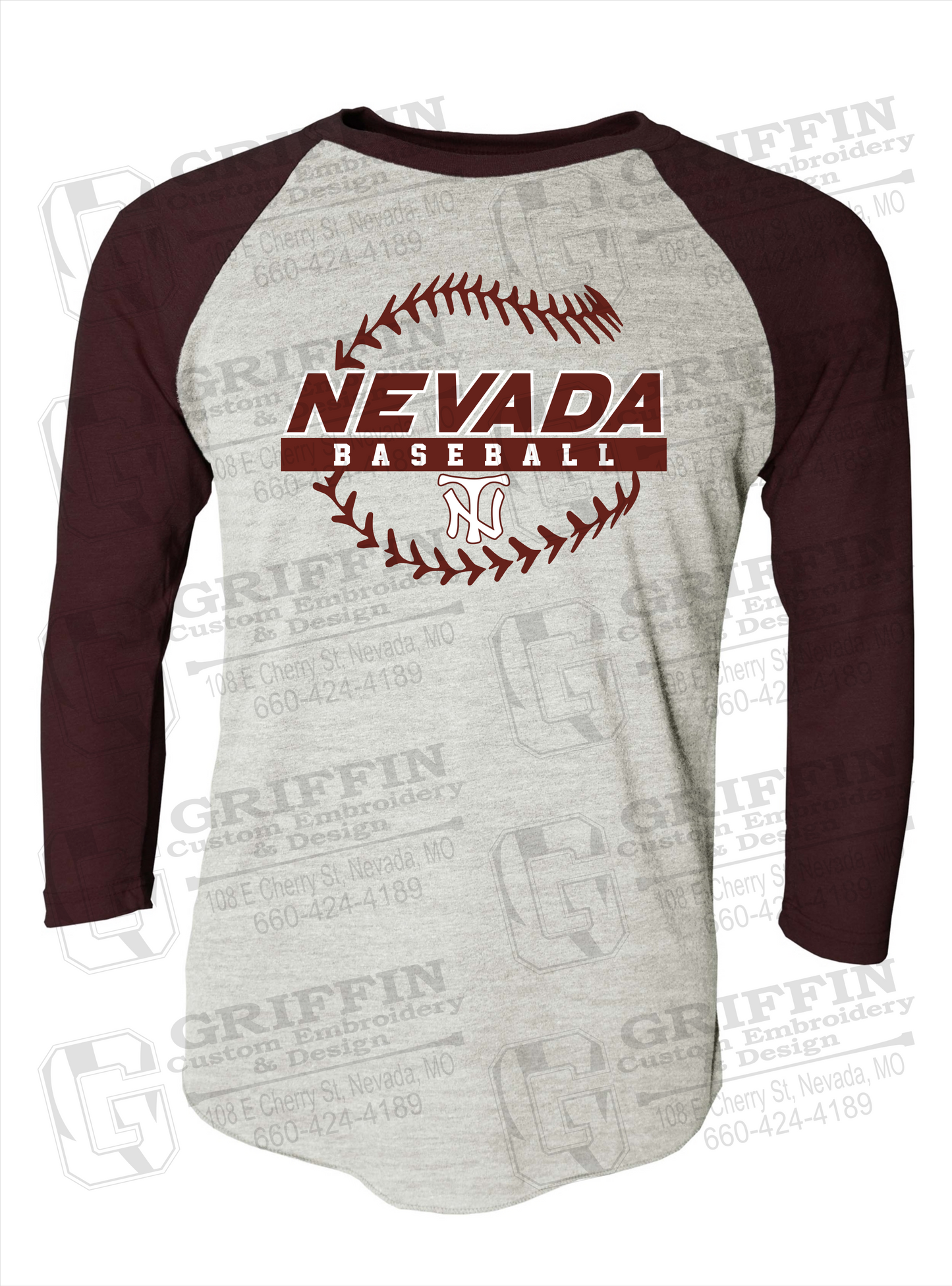 Nevada Tigers 24-T Raglan Sleeve T-Shirt - Baseball