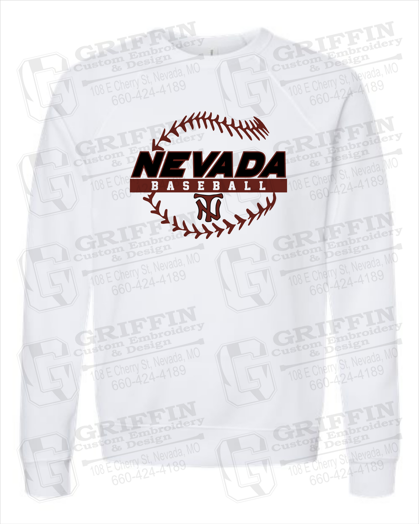 Nevada Tigers 24-T Sponge Fleece Sweatshirt - Baseball