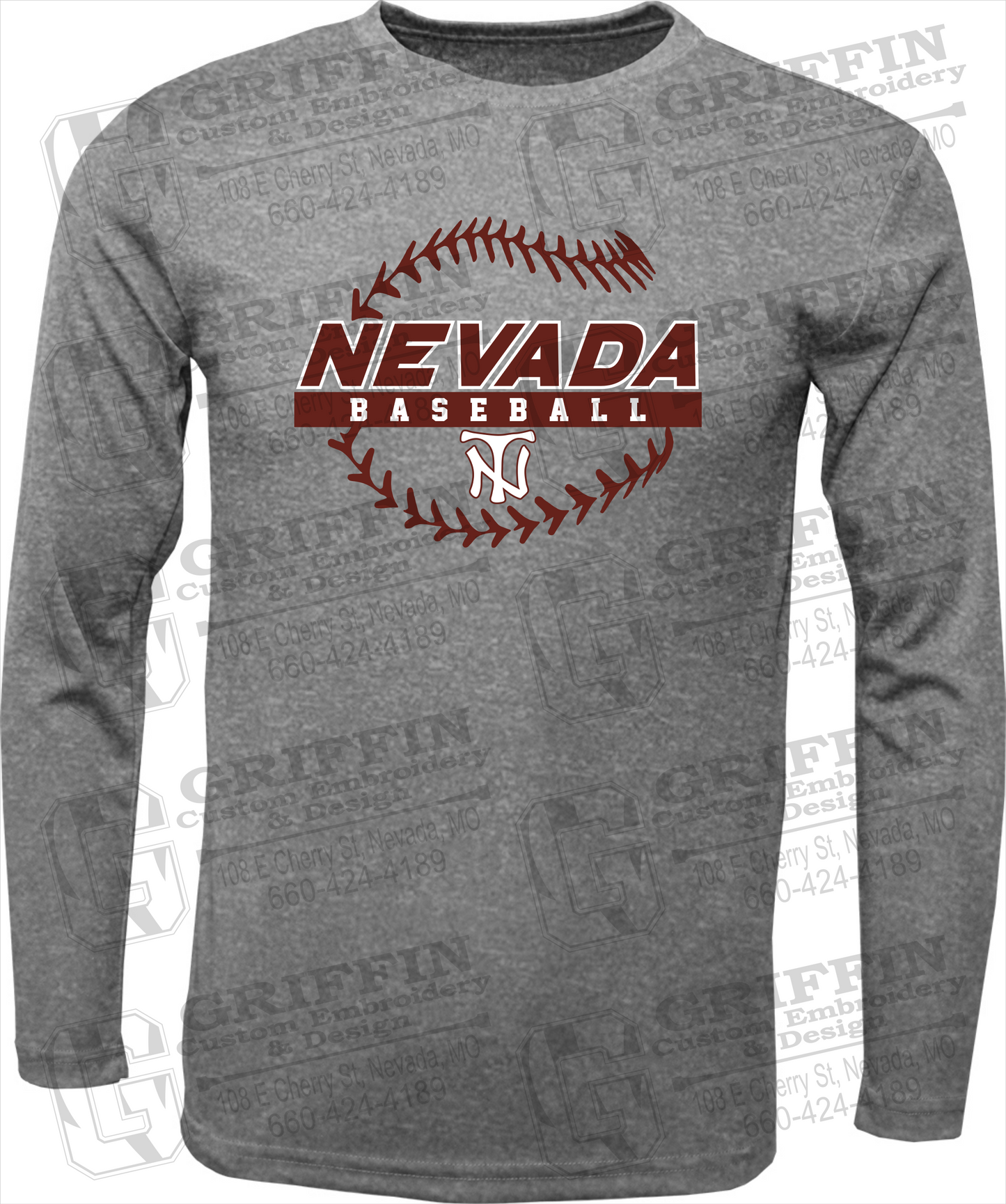 Toddler Dry-Fit Long Sleeve T-Shirt - Baseball - Nevada Tigers 24-T