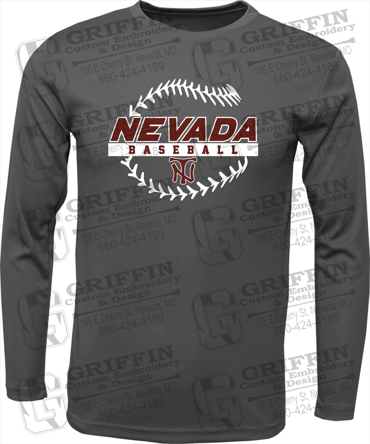 Toddler Dry-Fit Long Sleeve T-Shirt - Baseball - Nevada Tigers 24-T