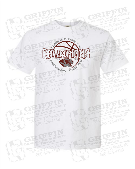 Comfort Colors Short Sleeve T-Shirt - 2025 District Champs Boys Basketball - Nevada Tigers 24-V