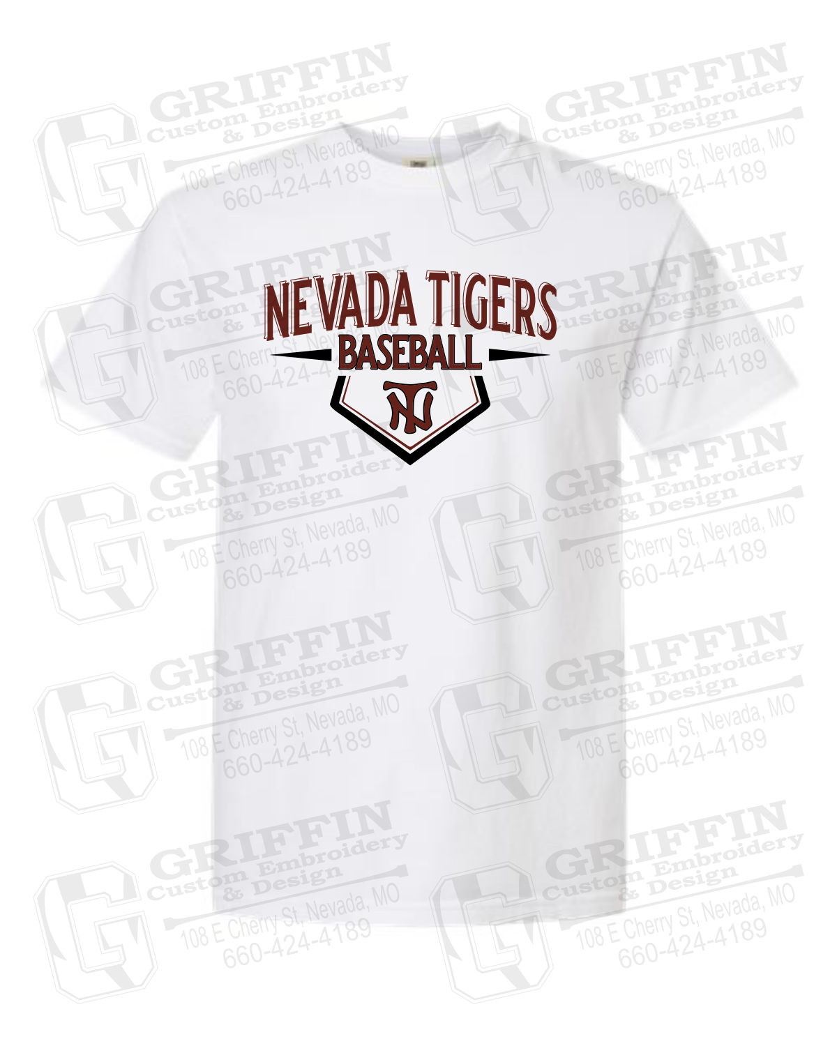 Comfort Colors Short Sleeve T-Shirt - Baseball - Nevada Tigers 24-W