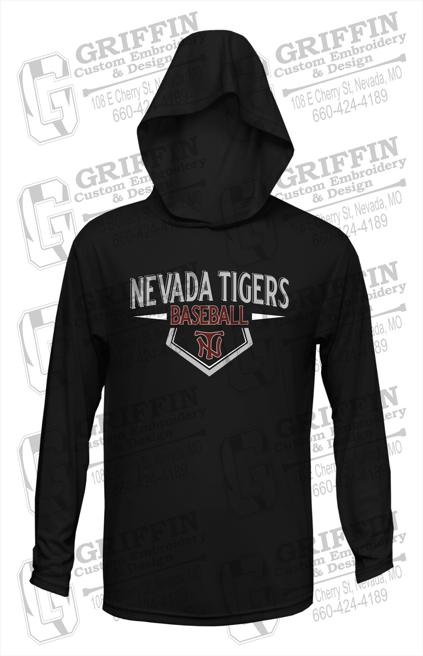 Dry-Fit T-Shirt Hoodie - Baseball - Nevada Tigers 24-W