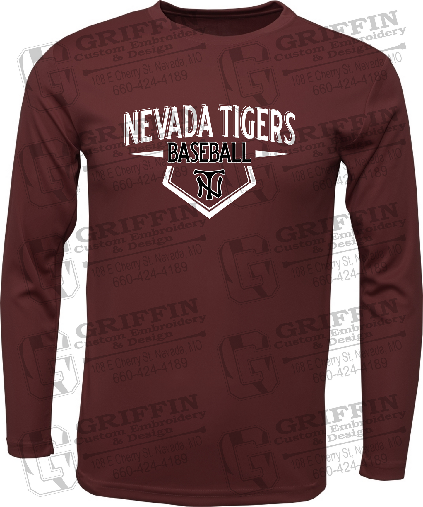 Dry-Fit Long Sleeve T-Shirt - Baseball - Nevada Tigers 24-W