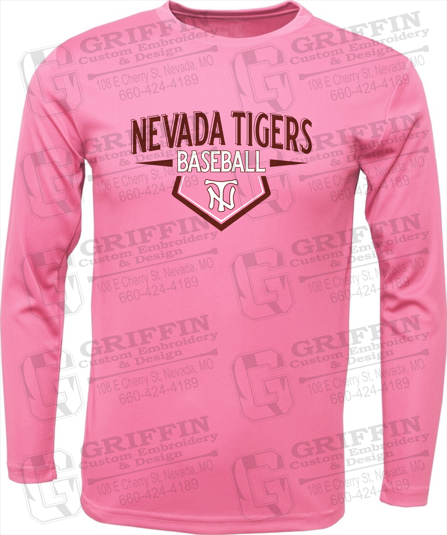 Toddler Dry-Fit Long Sleeve T-Shirt - Baseball - Nevada Tigers 24-W