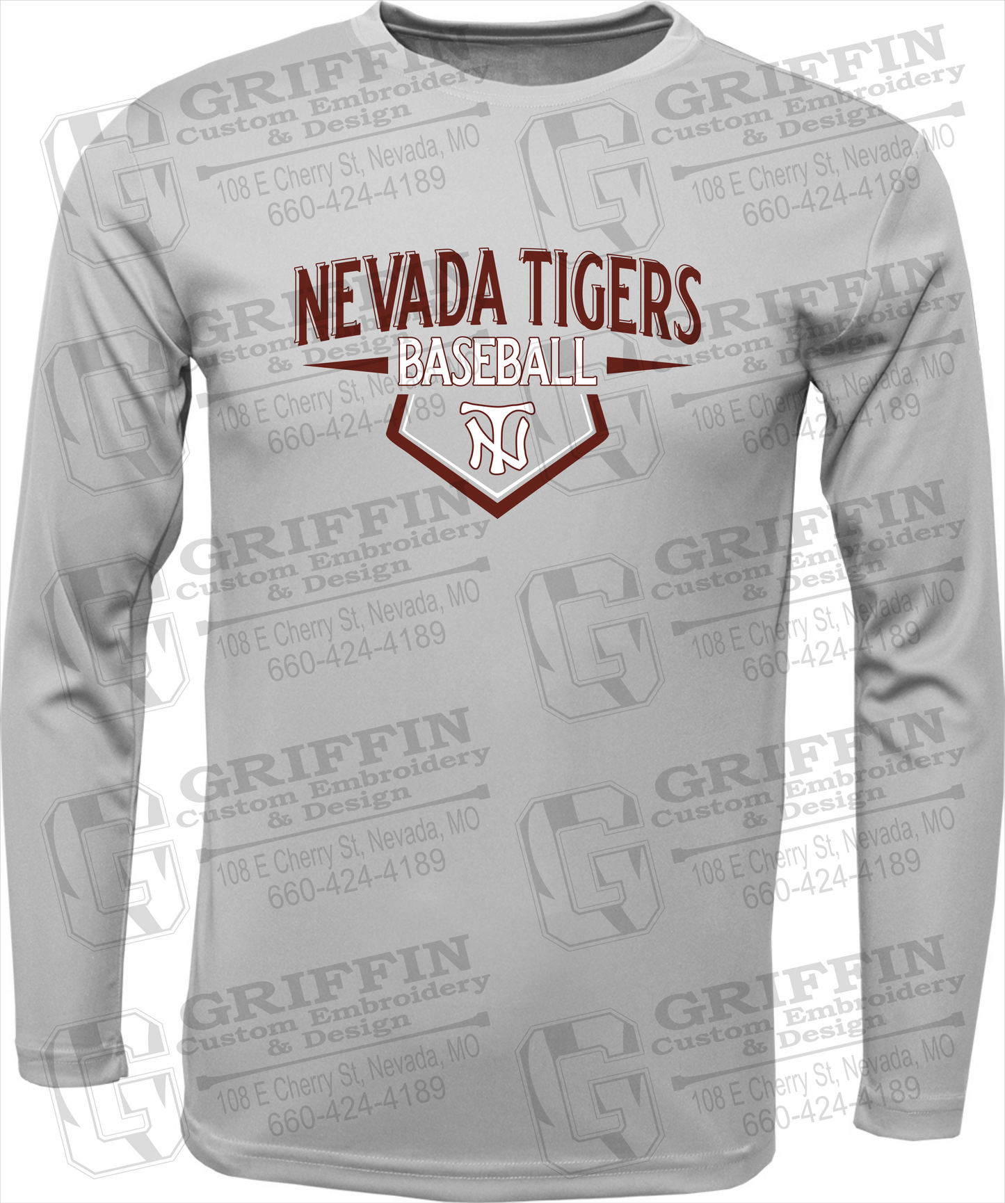 Toddler Dry-Fit Long Sleeve T-Shirt - Baseball - Nevada Tigers 24-W