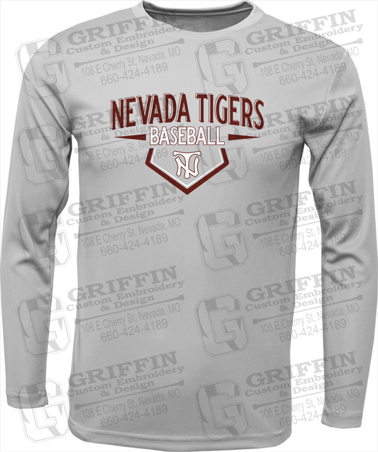 Toddler Dry-Fit Long Sleeve T-Shirt - Baseball - Nevada Tigers 24-W