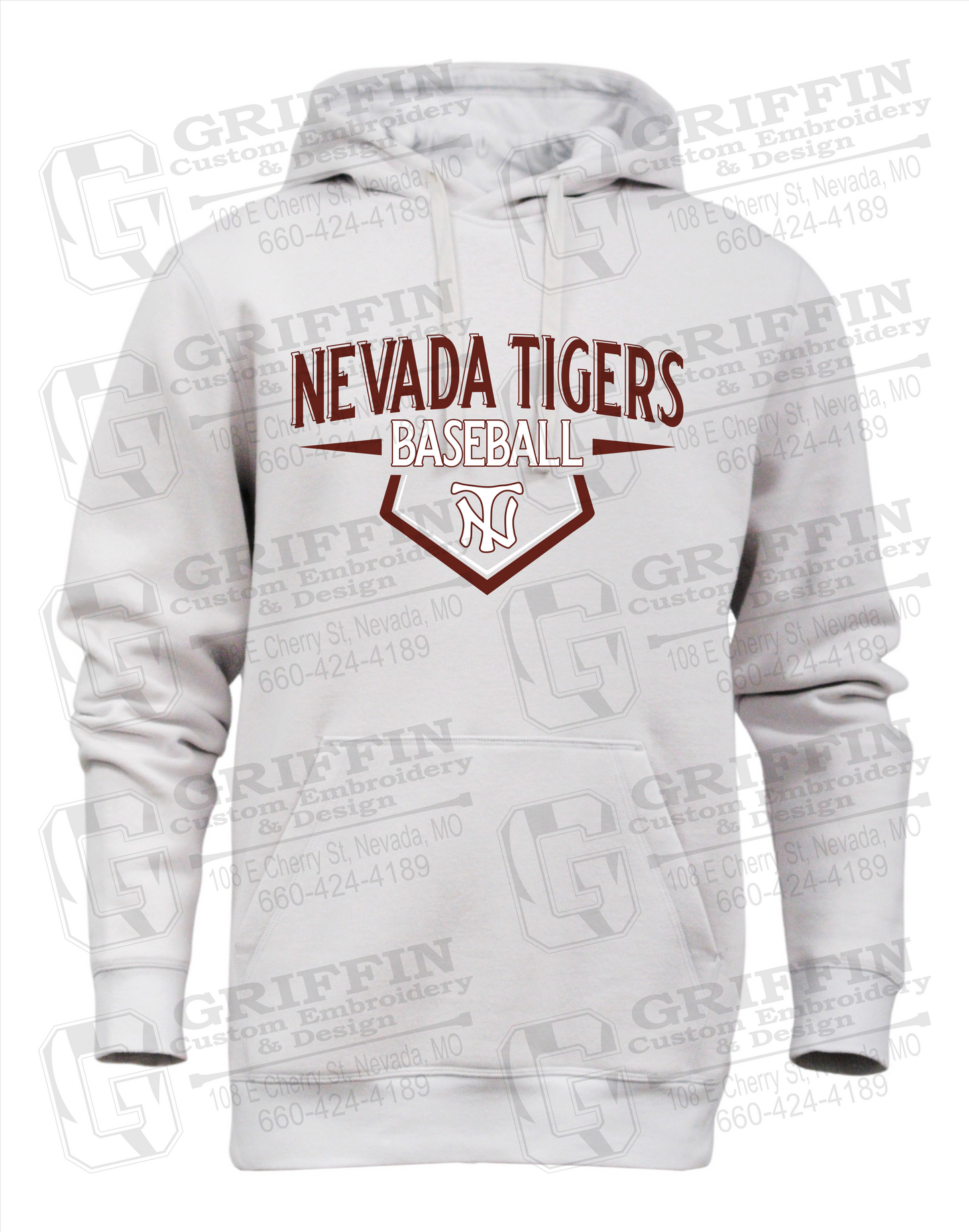 Heavyweight Fleece Hoodie - Baseball - Nevada Tigers 24-W