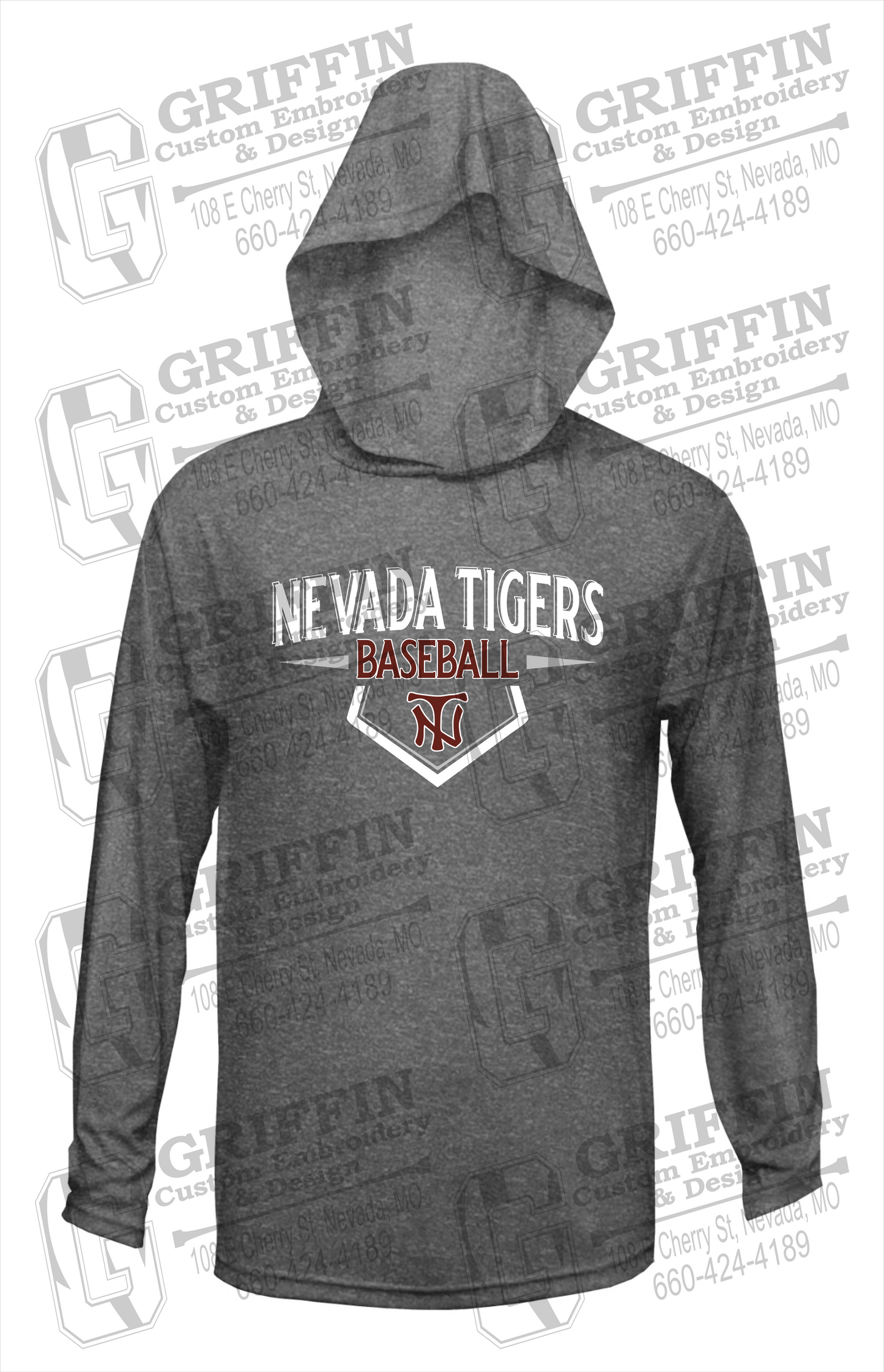 Dry-Fit T-Shirt Hoodie - Baseball - Nevada Tigers 24-W