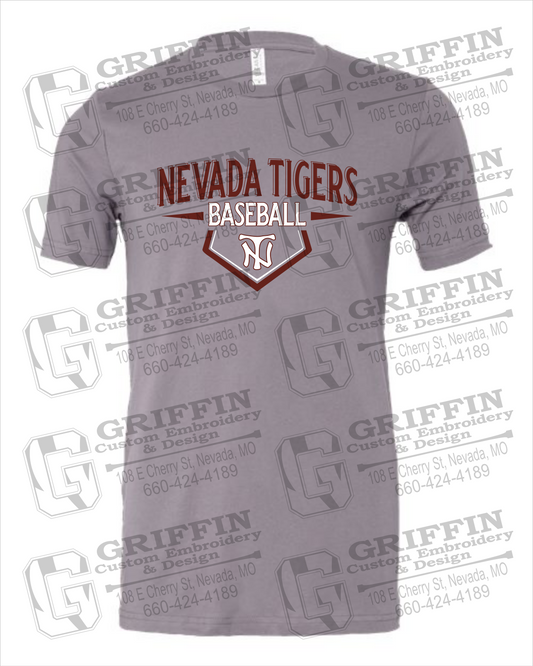 Nevada Tigers 24-W 100% Cotton Short Sleeve T-Shirt - Baseball