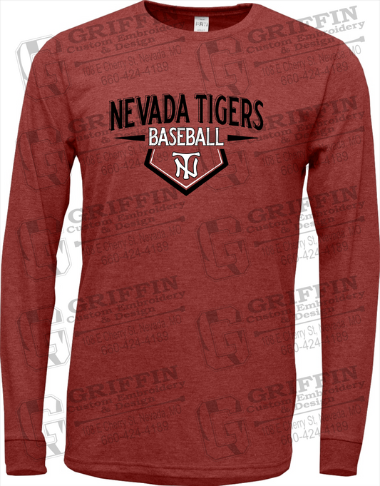 Nevada Tigers 24-W Long Sleeve T-Shirt - Baseball