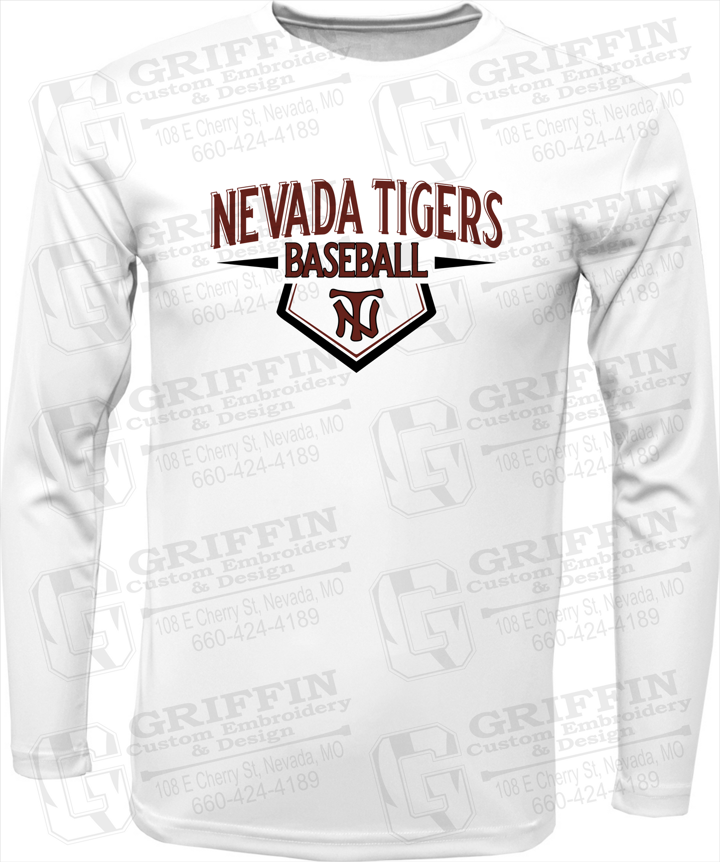 Dry-Fit Long Sleeve T-Shirt - Baseball - Nevada Tigers 24-W