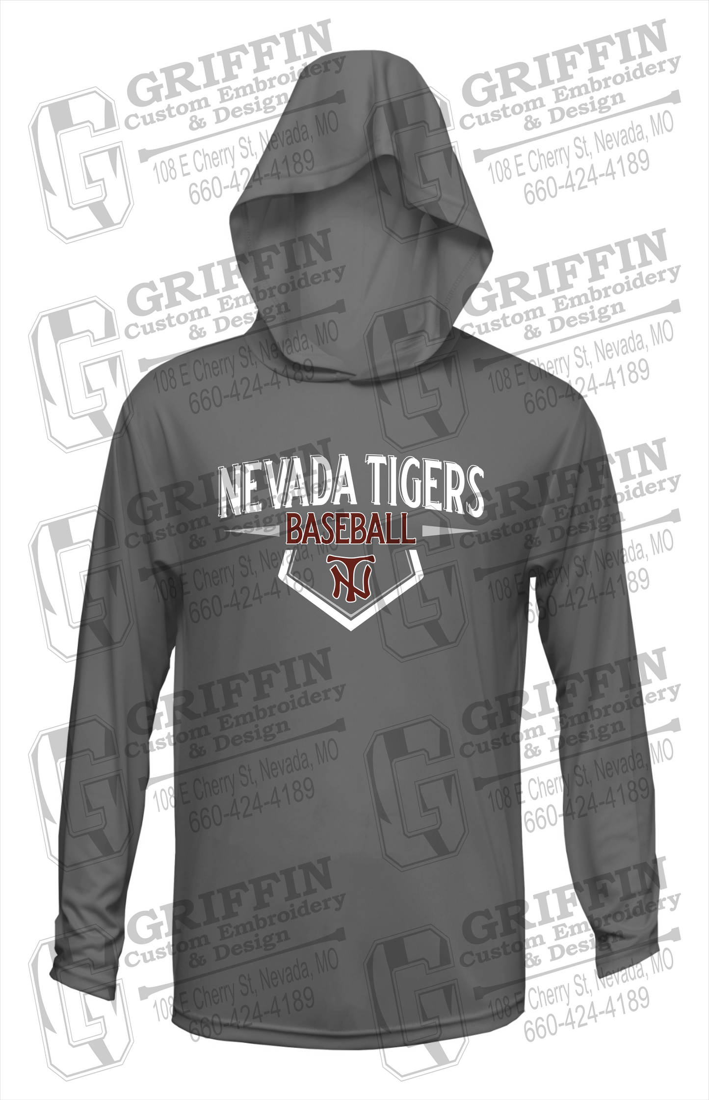 Dry-Fit T-Shirt Hoodie - Baseball - Nevada Tigers 24-W