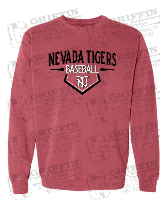 Comfort Colors Crewneck Sweatshirt - Baseball - Nevada Tigers 24-W