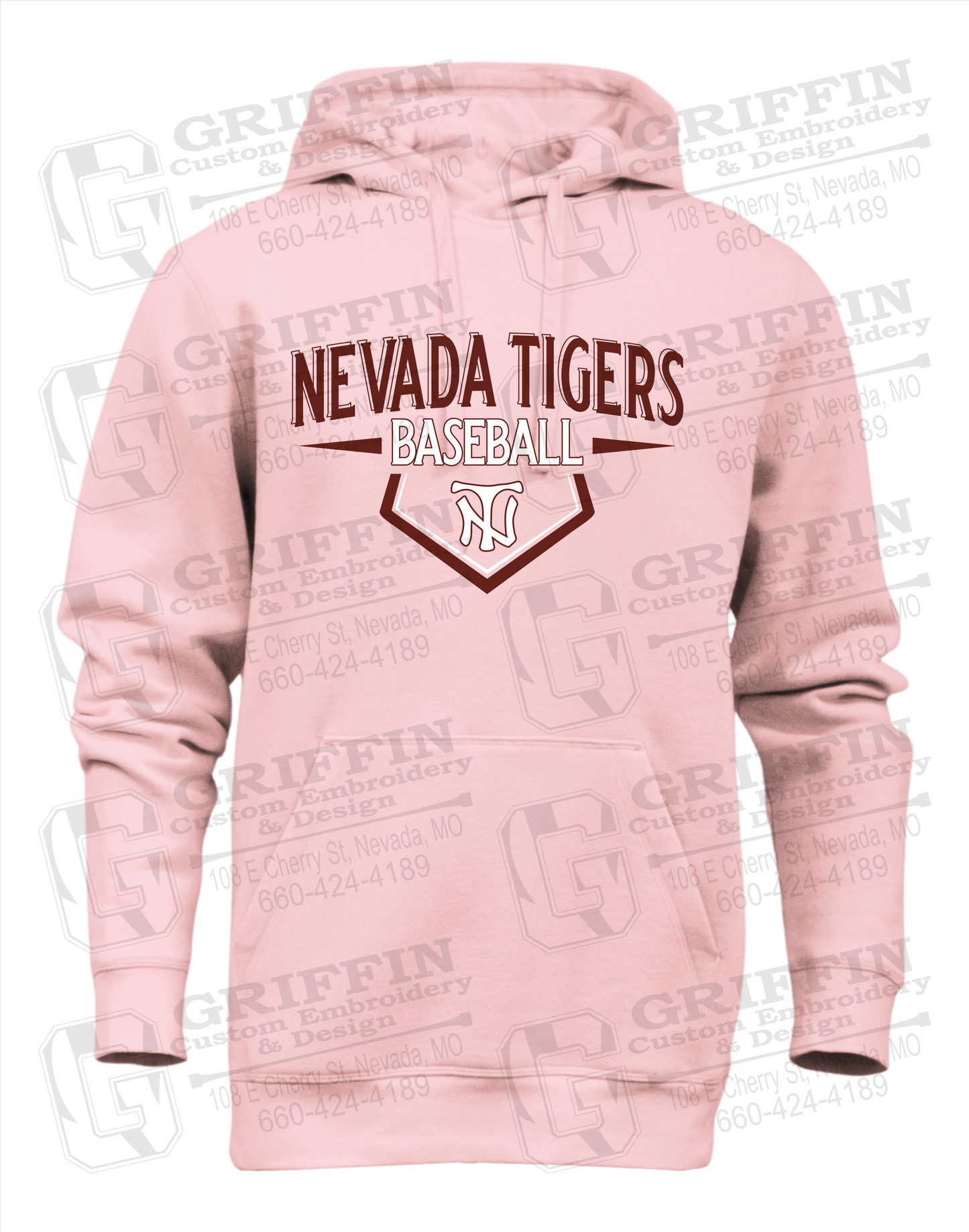 Heavyweight Fleece Hoodie - Baseball - Nevada Tigers 24-W