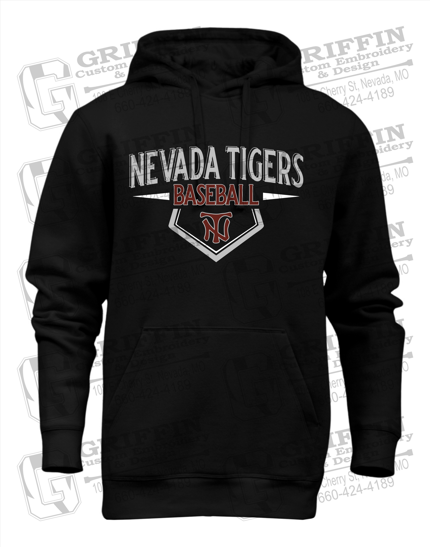 Heavyweight Fleece Hoodie - Baseball - Nevada Tigers 24-W