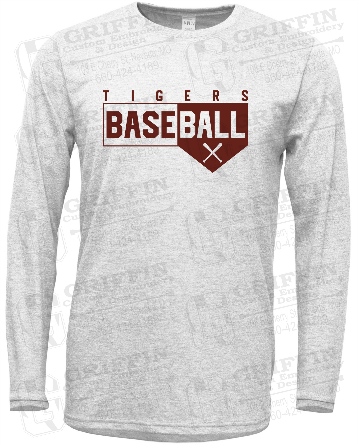 Soft-Tek Long Sleeve T-Shirt - Baseball - Nevada Tigers 24-X