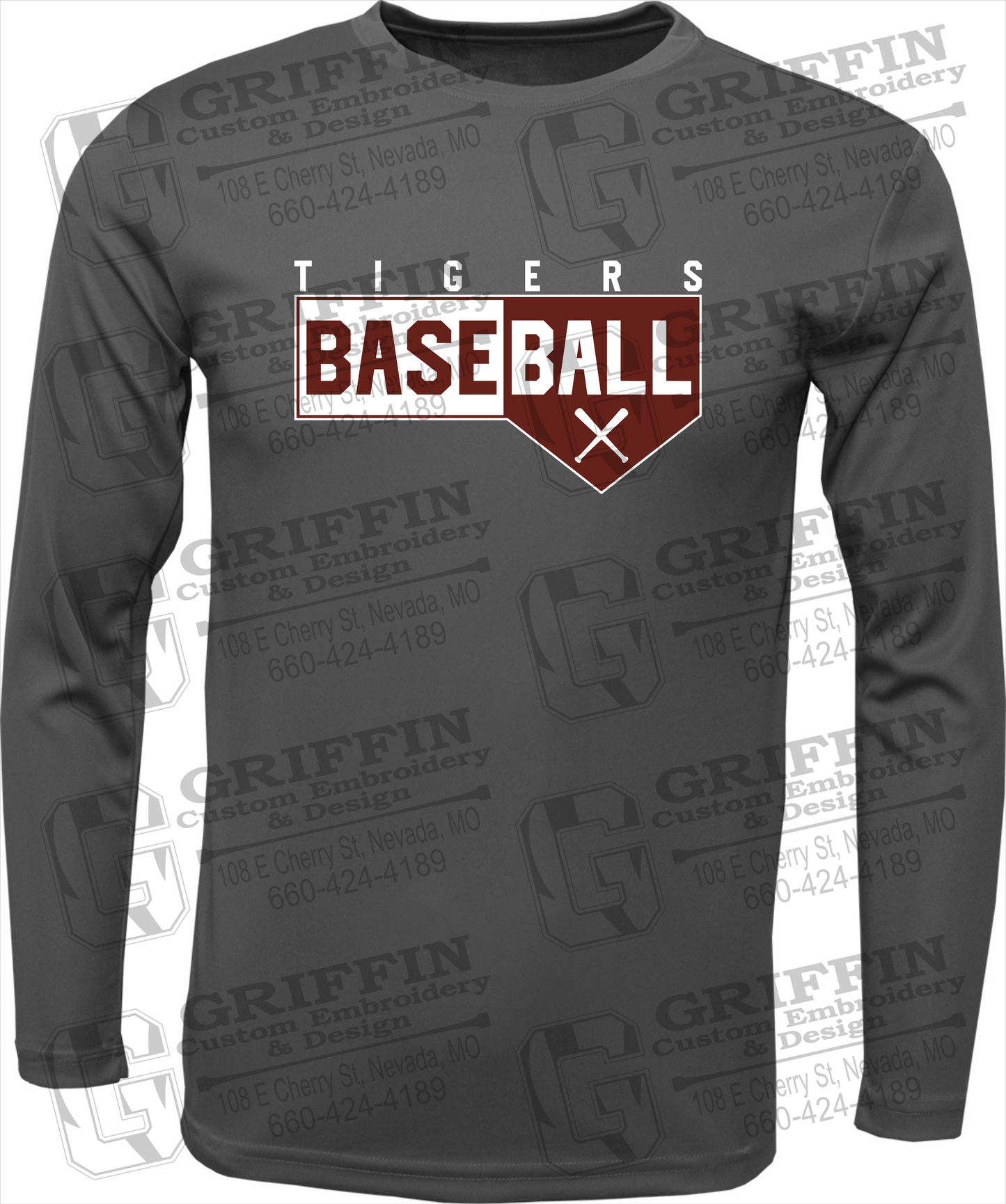 Dry-Fit Long Sleeve T-Shirt - Baseball - Nevada Tigers 24-X