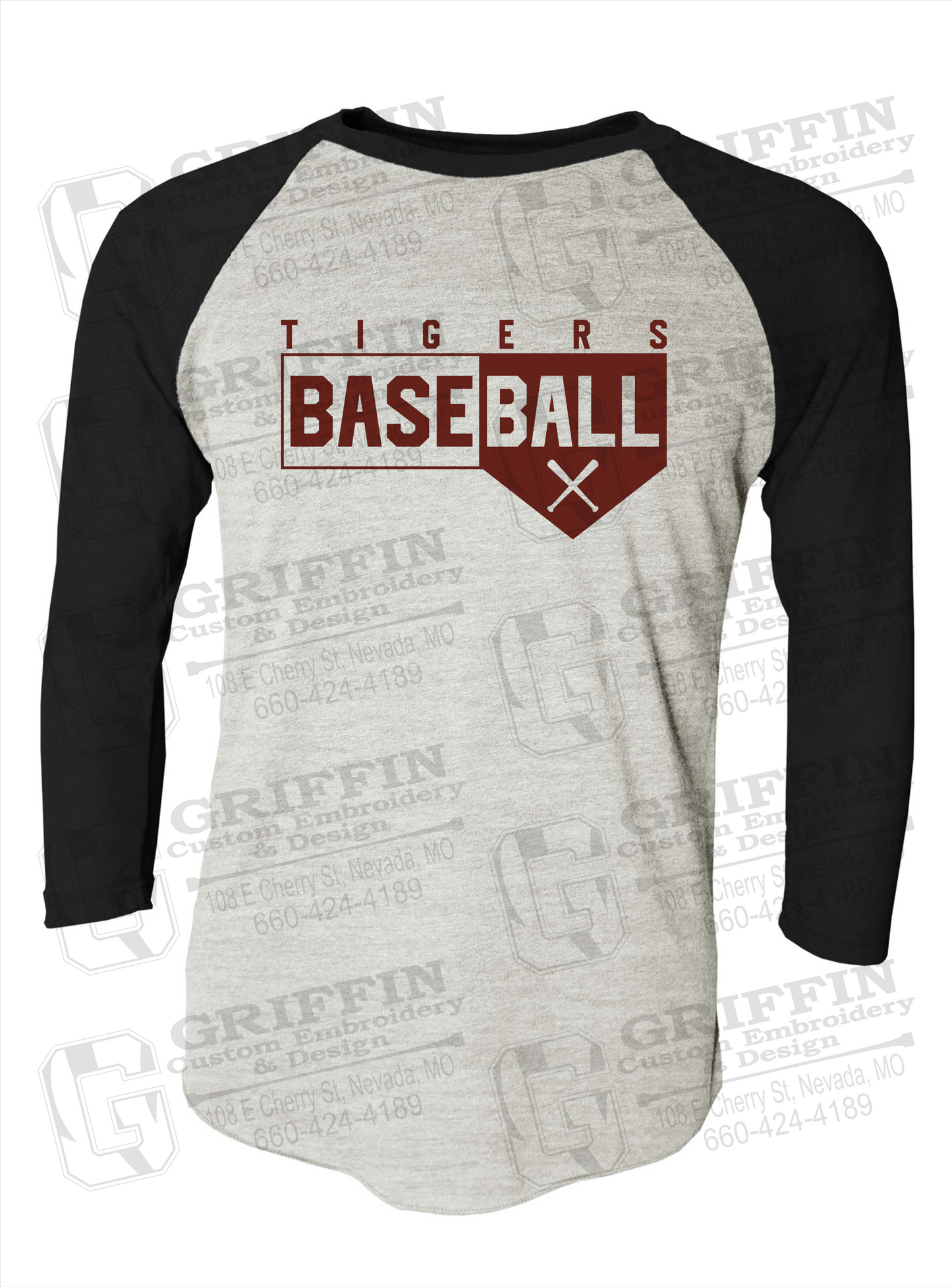 Nevada Tigers 24-X Raglan Sleeve T-Shirt - Baseball