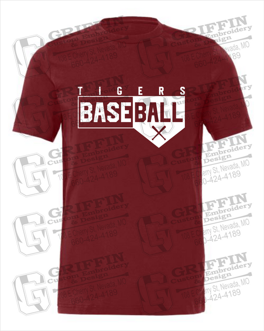 Nevada Tigers 24-X 100% Cotton Short Sleeve T-Shirt - Baseball
