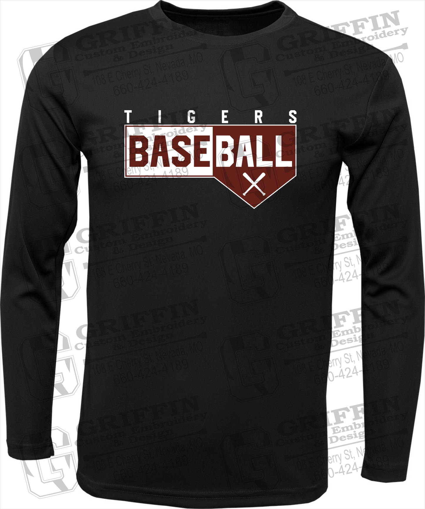 Dry-Fit Long Sleeve T-Shirt - Baseball - Nevada Tigers 24-X