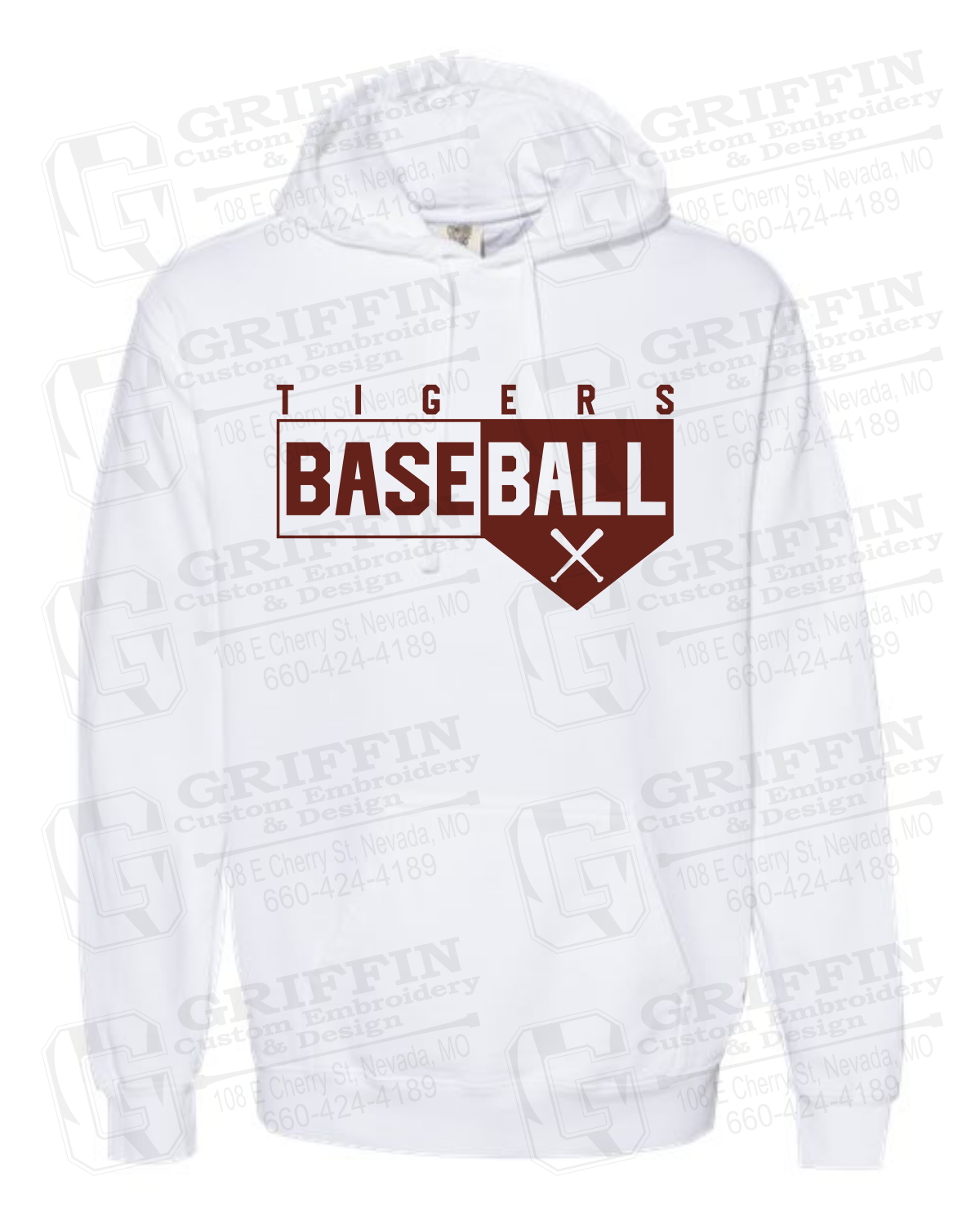 Comfort Colors Hoodie - Baseball - Nevada Tigers 24-X