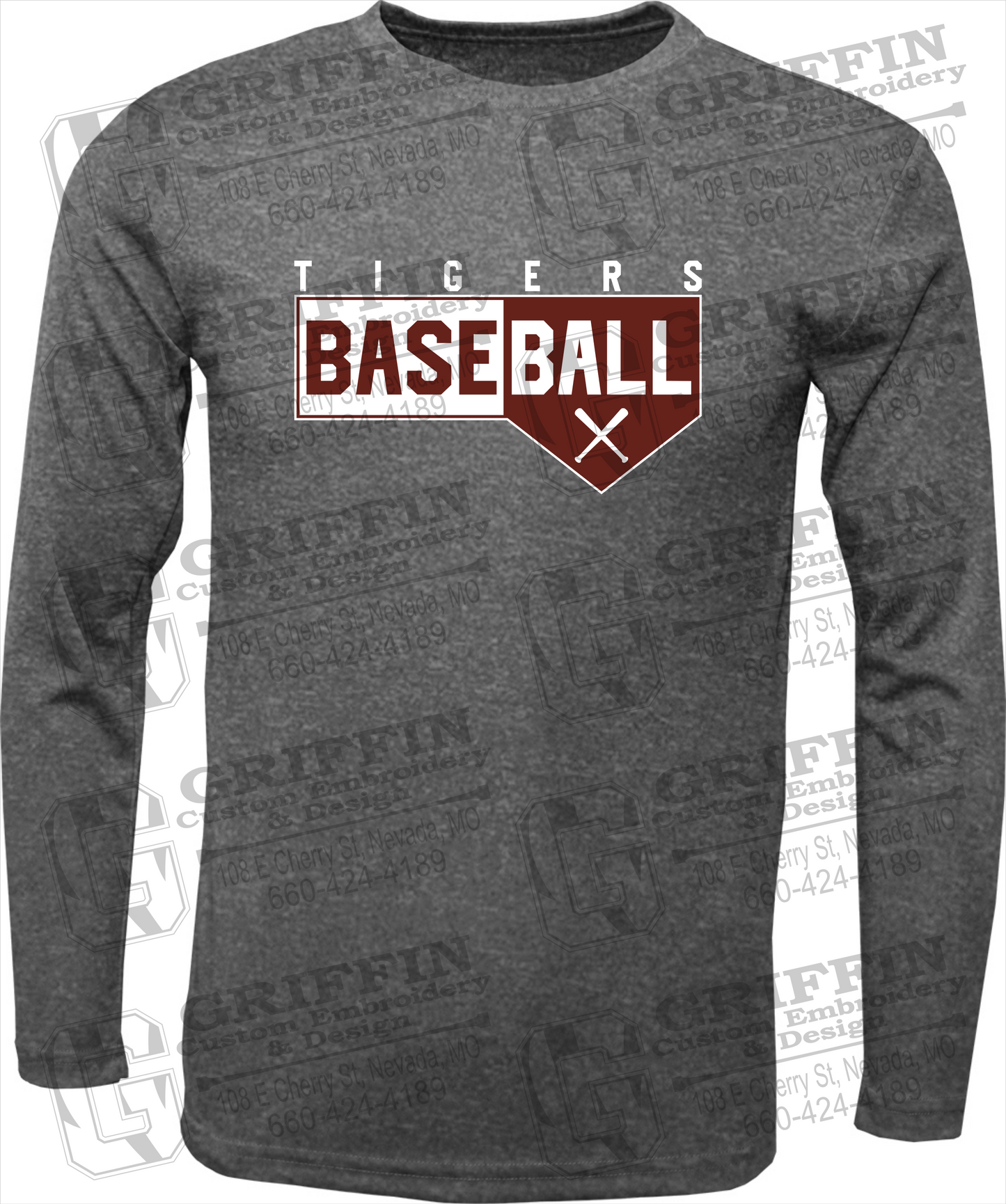 Dry-Fit Long Sleeve T-Shirt - Baseball - Nevada Tigers 24-X