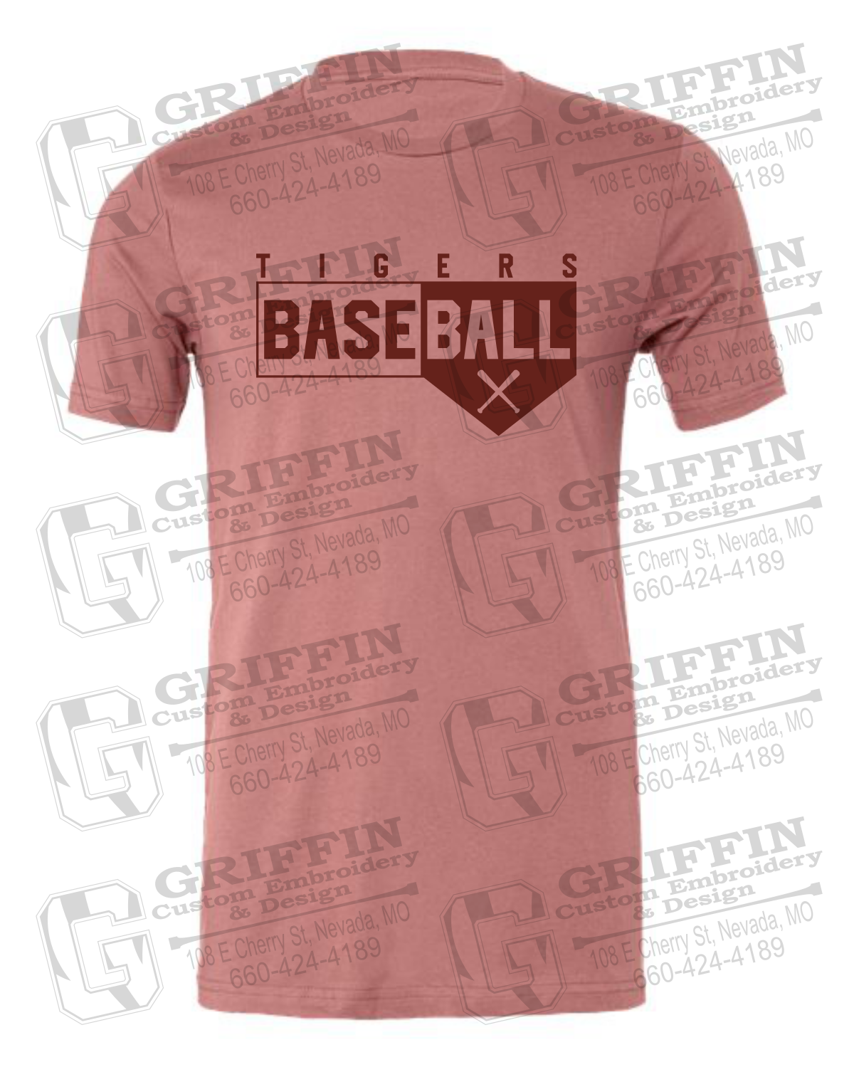 Cotton Short Sleeve T-Shirt - Baseball - Nevada Tigers 24-X