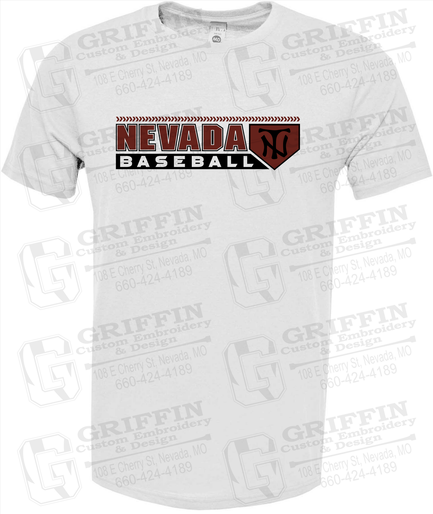 Soft-Tek Short Sleeve T-Shirt - Baseball - Nevada Tigers 24-Y