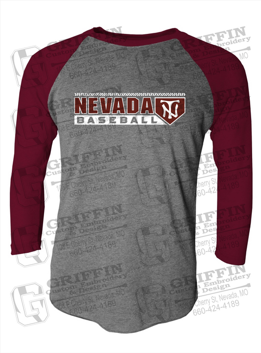 Tri-Blend Raglan Sleeve T-Shirt - Baseball - Nevada Tigers 24-Y