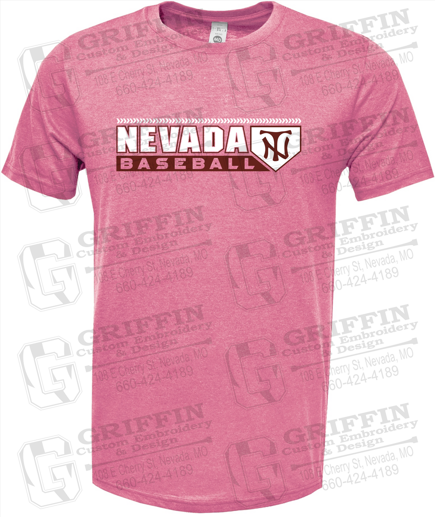 Soft-Tek Short Sleeve T-Shirt - Baseball - Nevada Tigers 24-Y