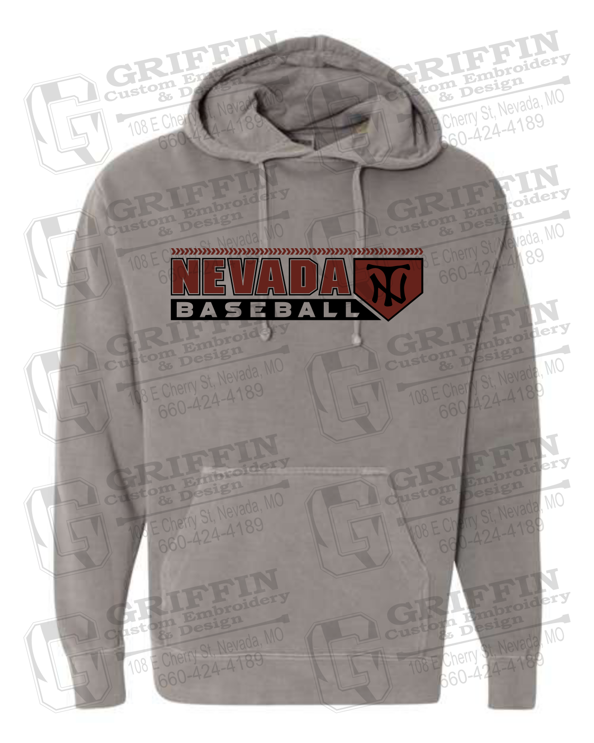 Comfort Colors Hoodie - Baseball - Nevada Tigers 24-Y