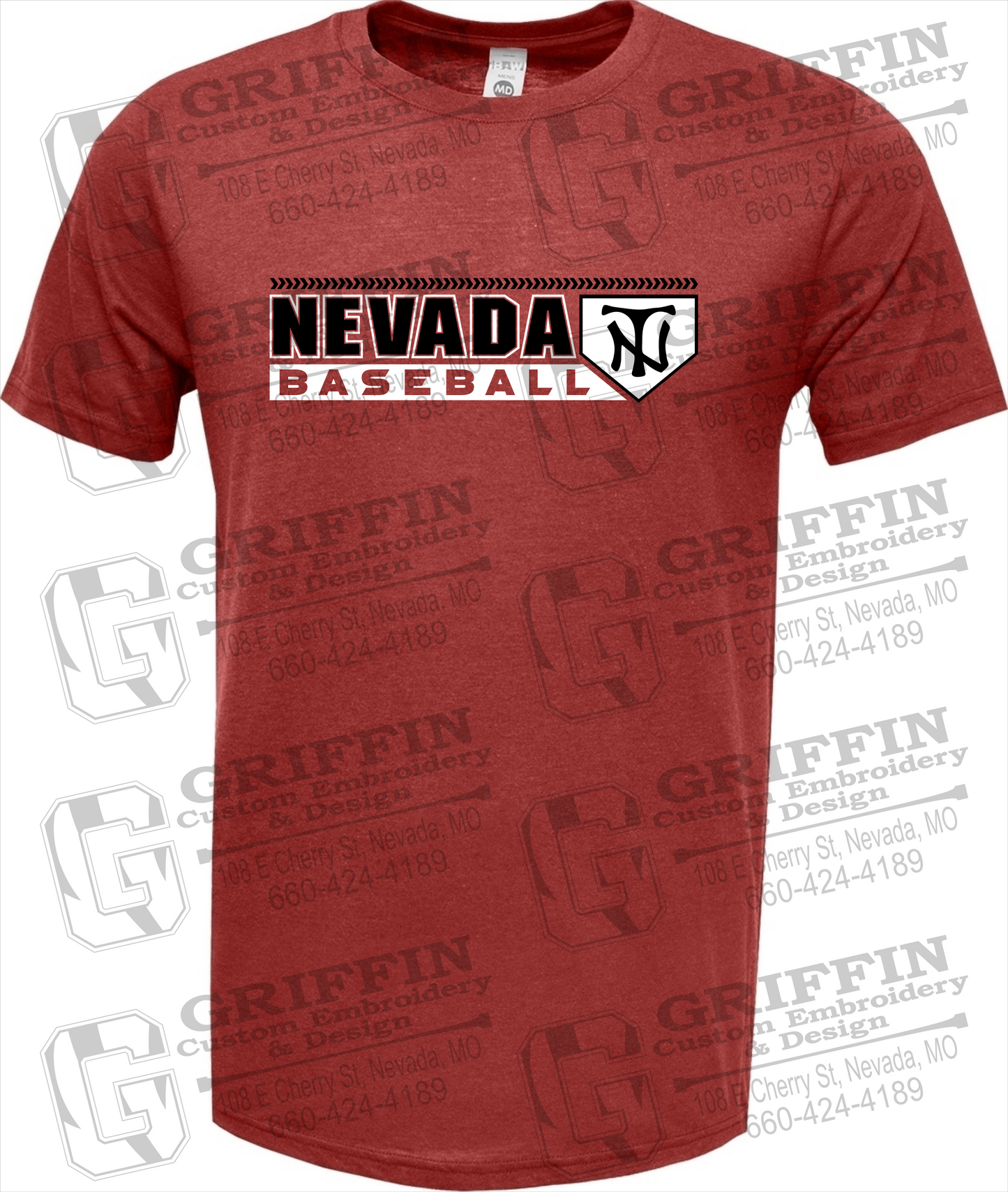 Soft-Tek Short Sleeve T-Shirt - Baseball - Nevada Tigers 24-Y