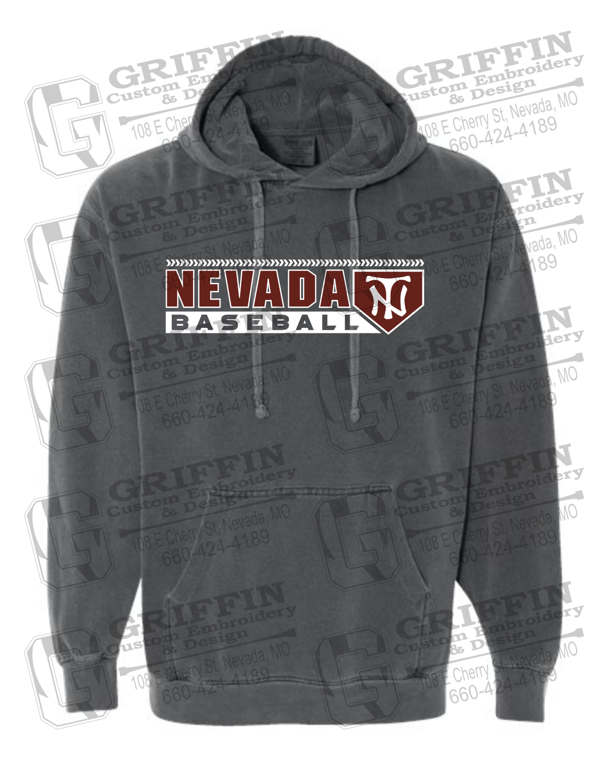 Comfort Colors Hoodie - Baseball - Nevada Tigers 24-Y