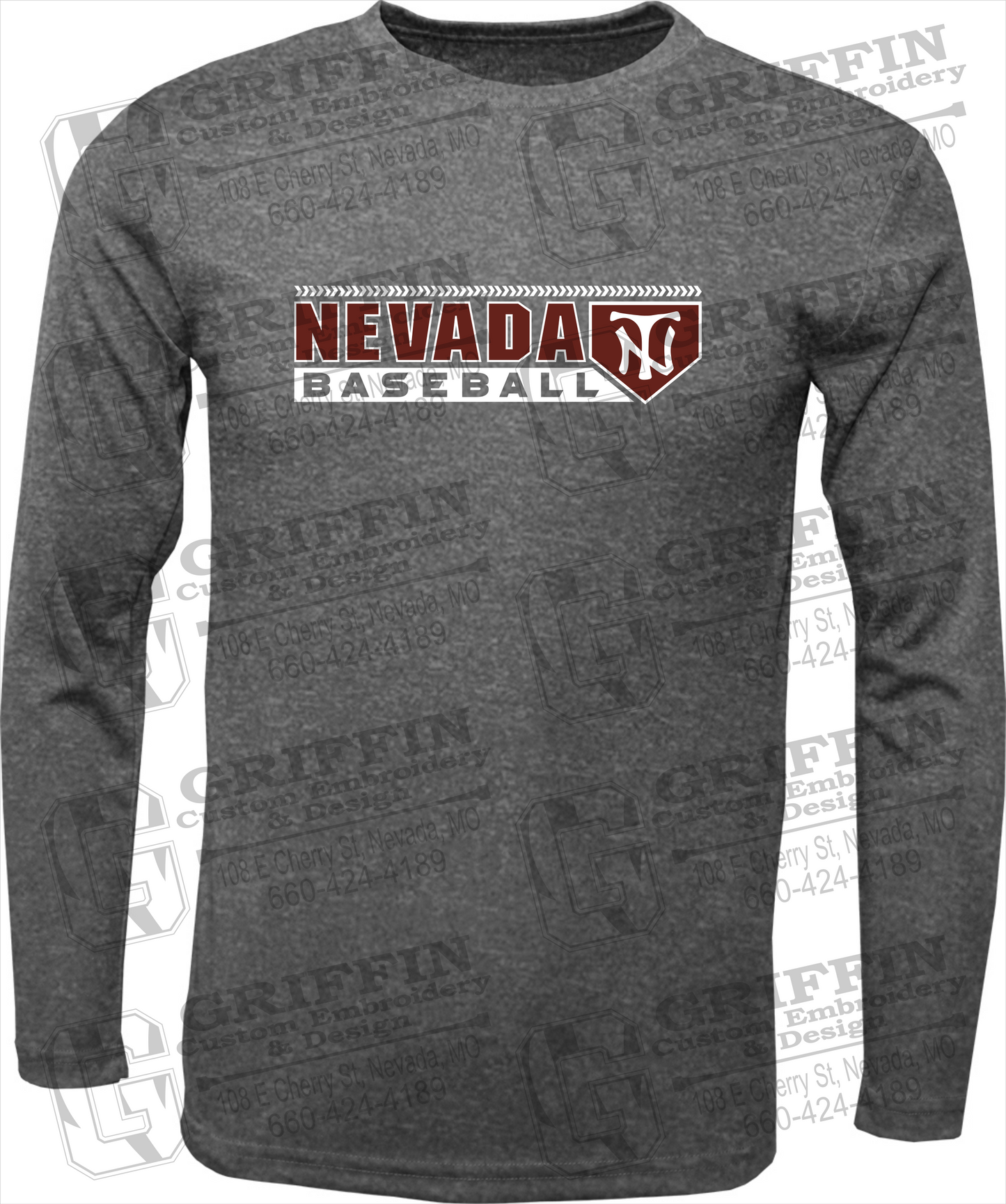 Dry-Fit Long Sleeve T-Shirt - Baseball - Nevada Tigers 24-Y