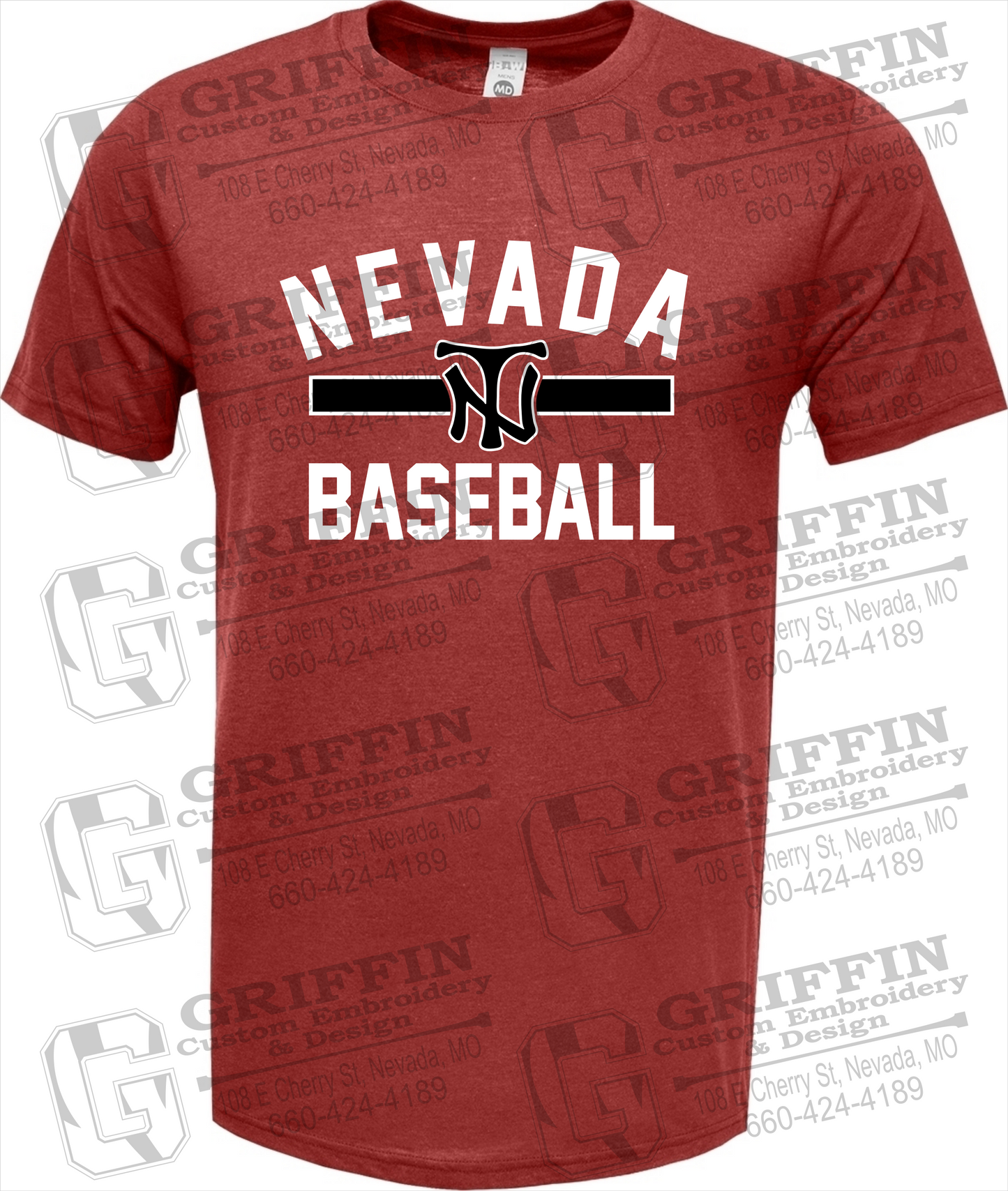 Soft-Tek Short Sleeve T-Shirt - Baseball - Nevada Tigers 24-Z