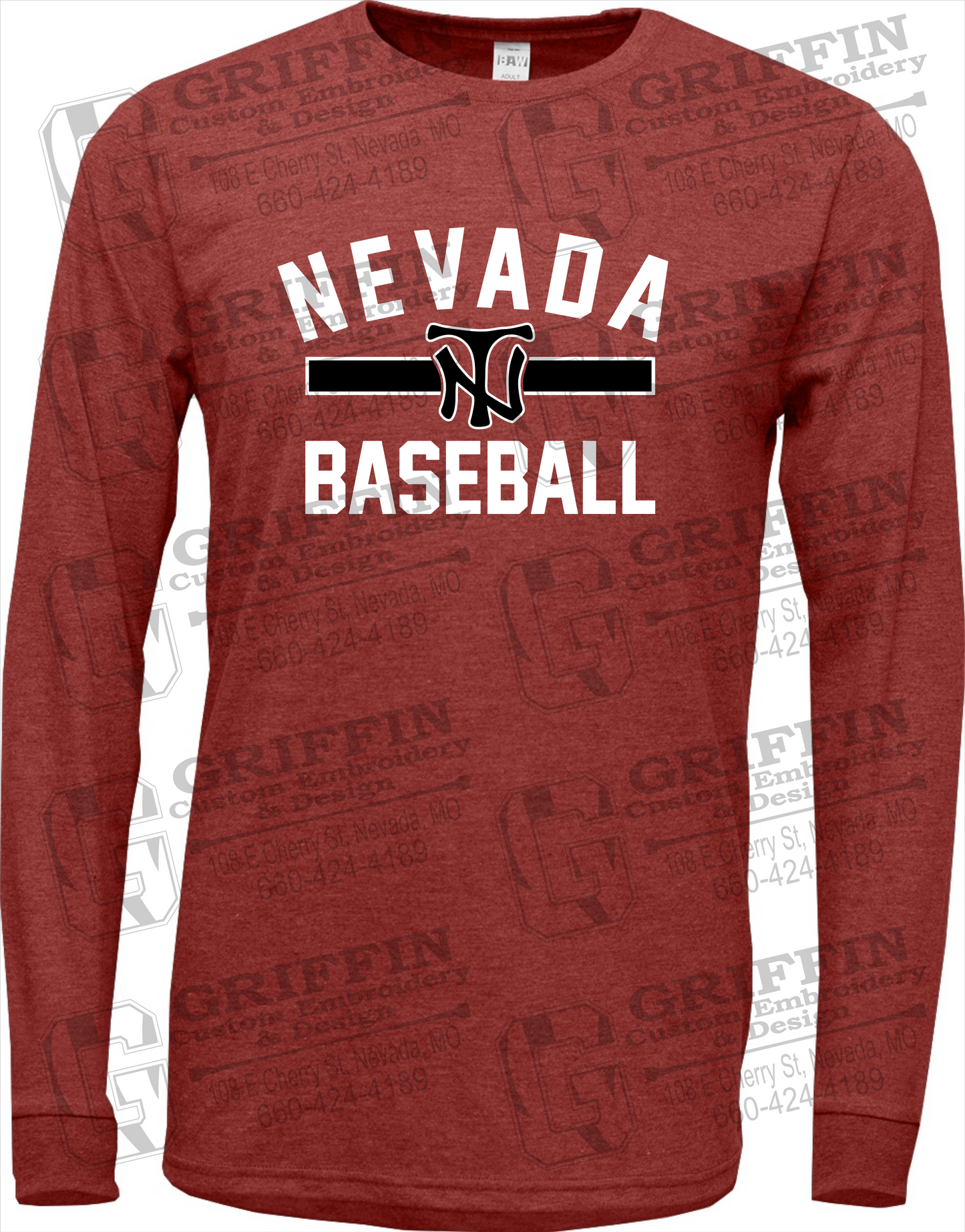 Soft-Tek Long Sleeve T-Shirt - Baseball - Nevada Tigers 24-Z