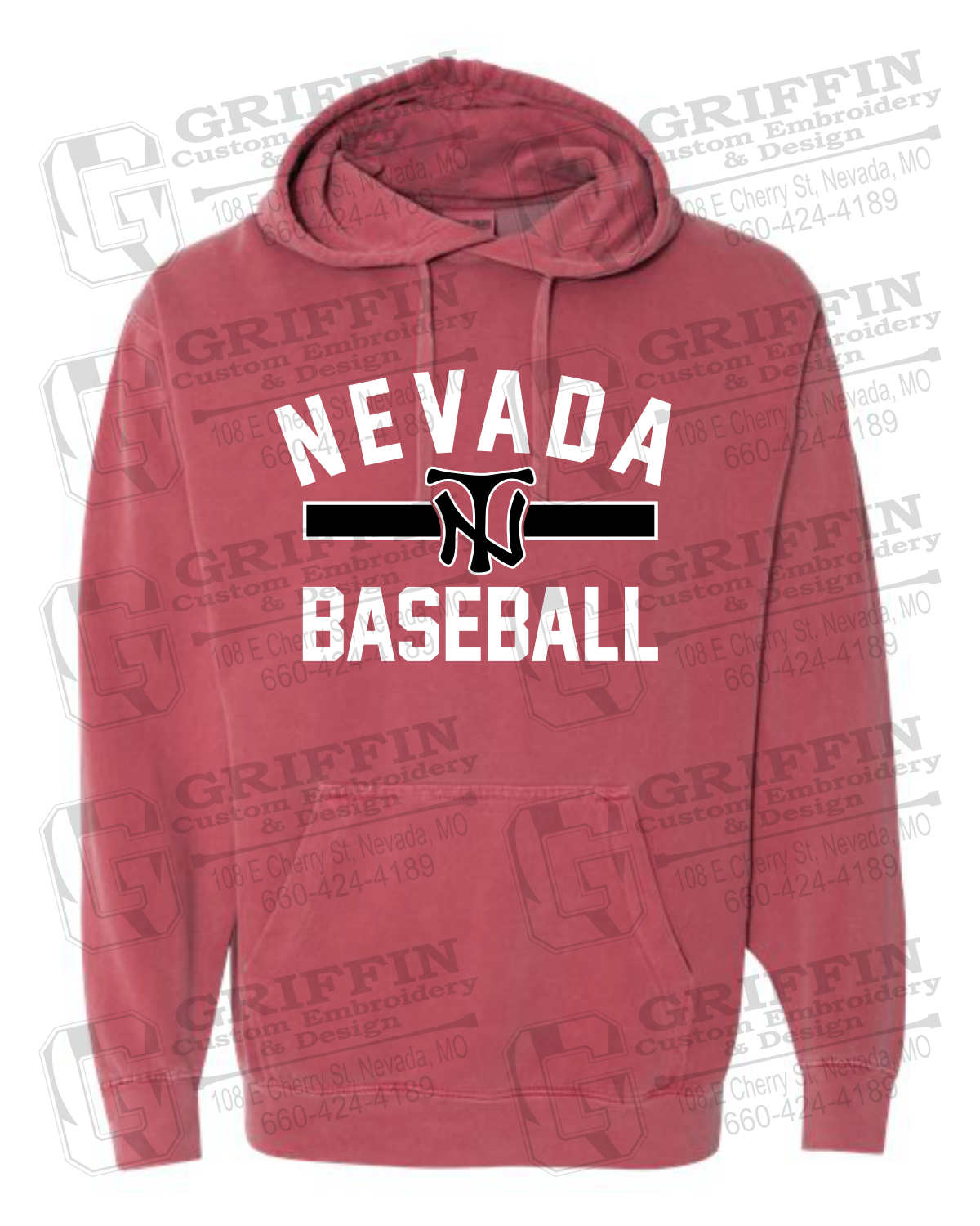 Comfort Colors Hoodie - Baseball - Nevada Tigers 24-Z