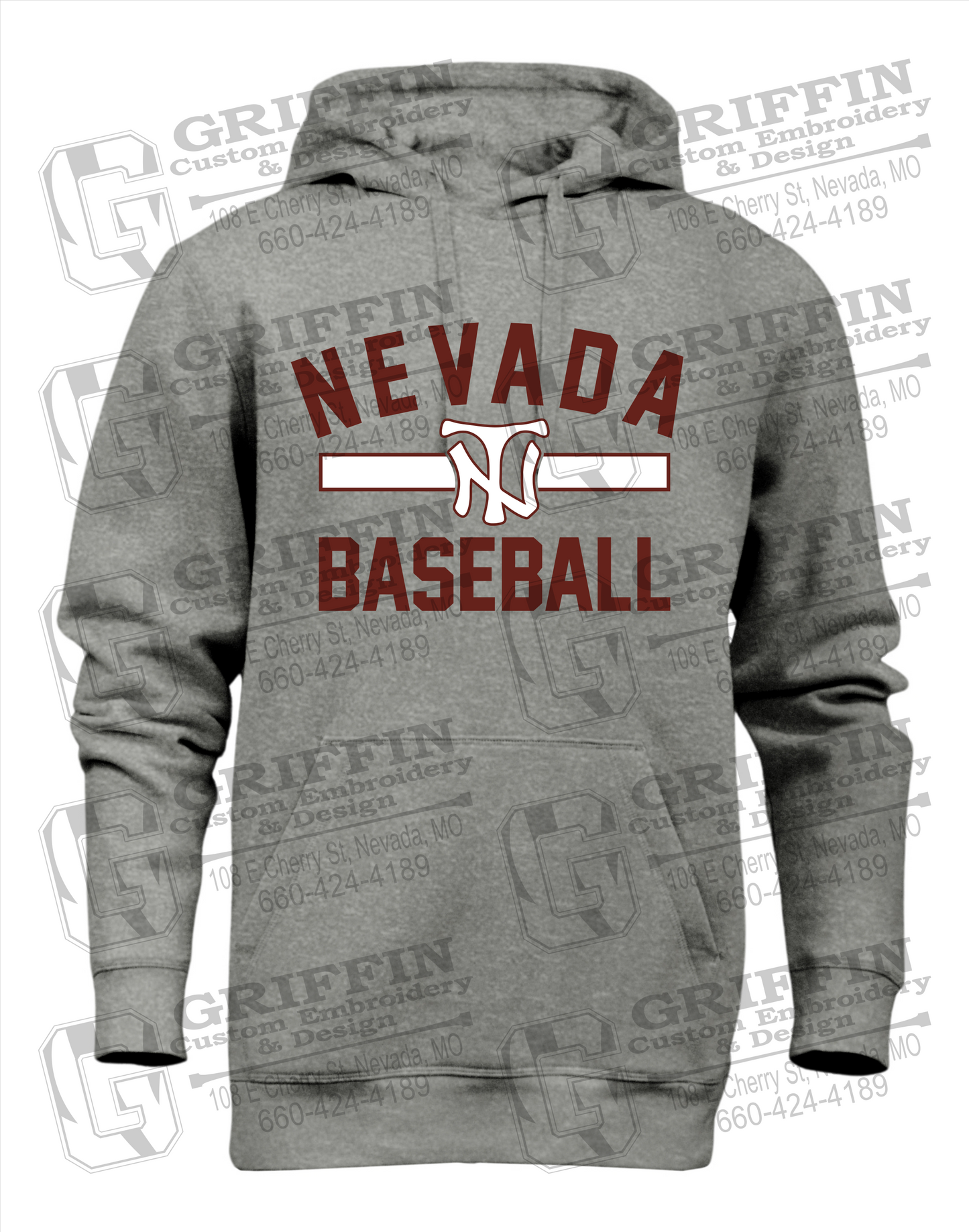 Heavyweight Fleece Hoodie - Baseball - Nevada Tigers 24-Z