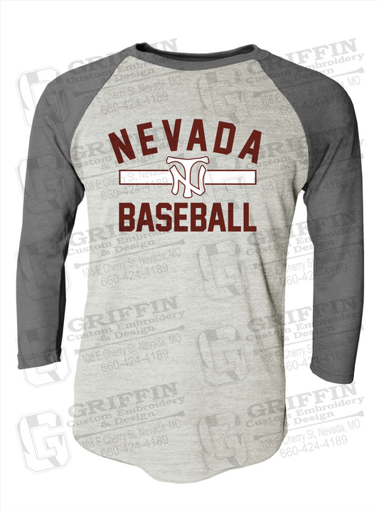 Tri-Blend Raglan Sleeve T-Shirt - Baseball - Nevada Tigers 24-Z