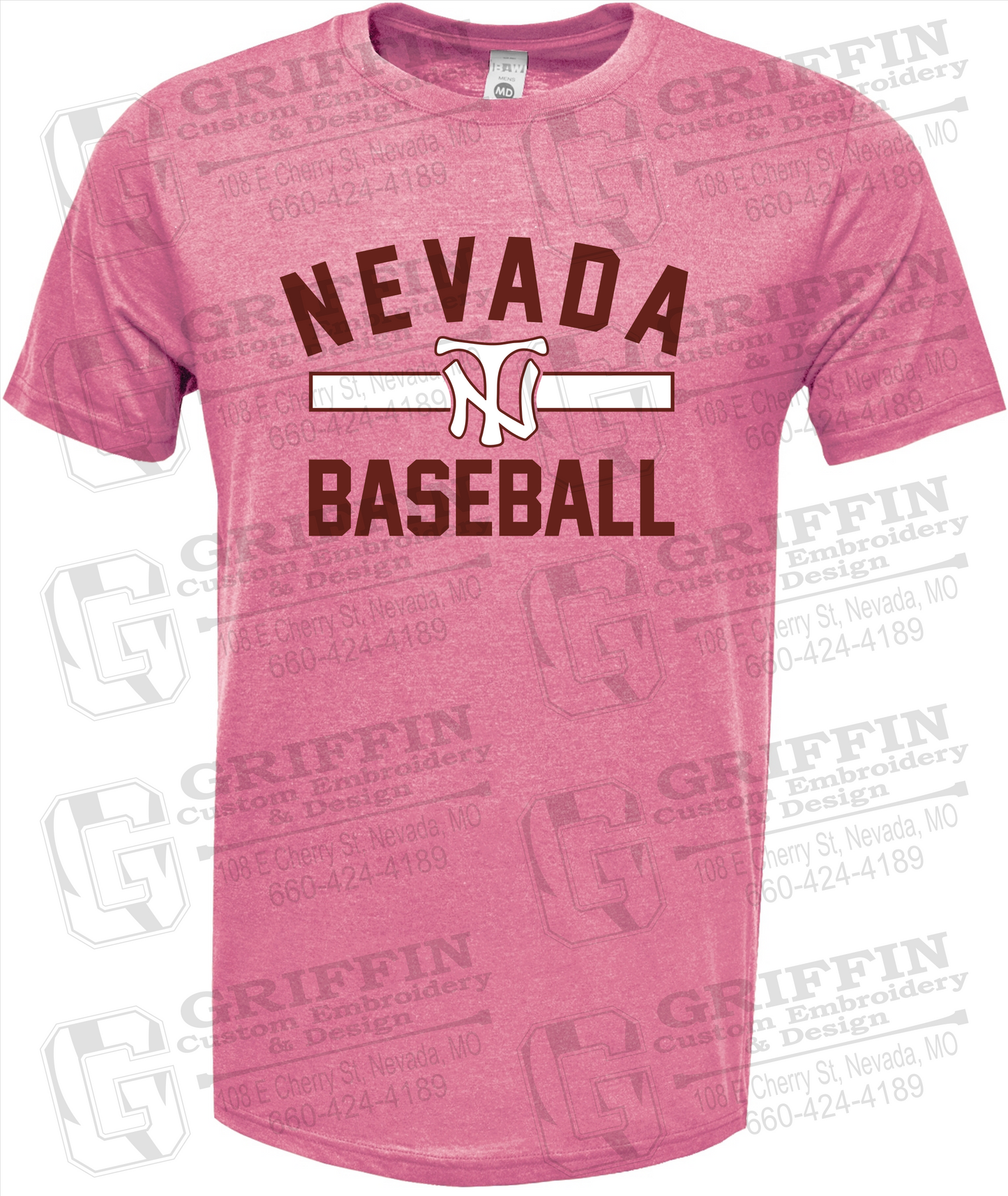 Soft-Tek Short Sleeve T-Shirt - Baseball - Nevada Tigers 24-Z