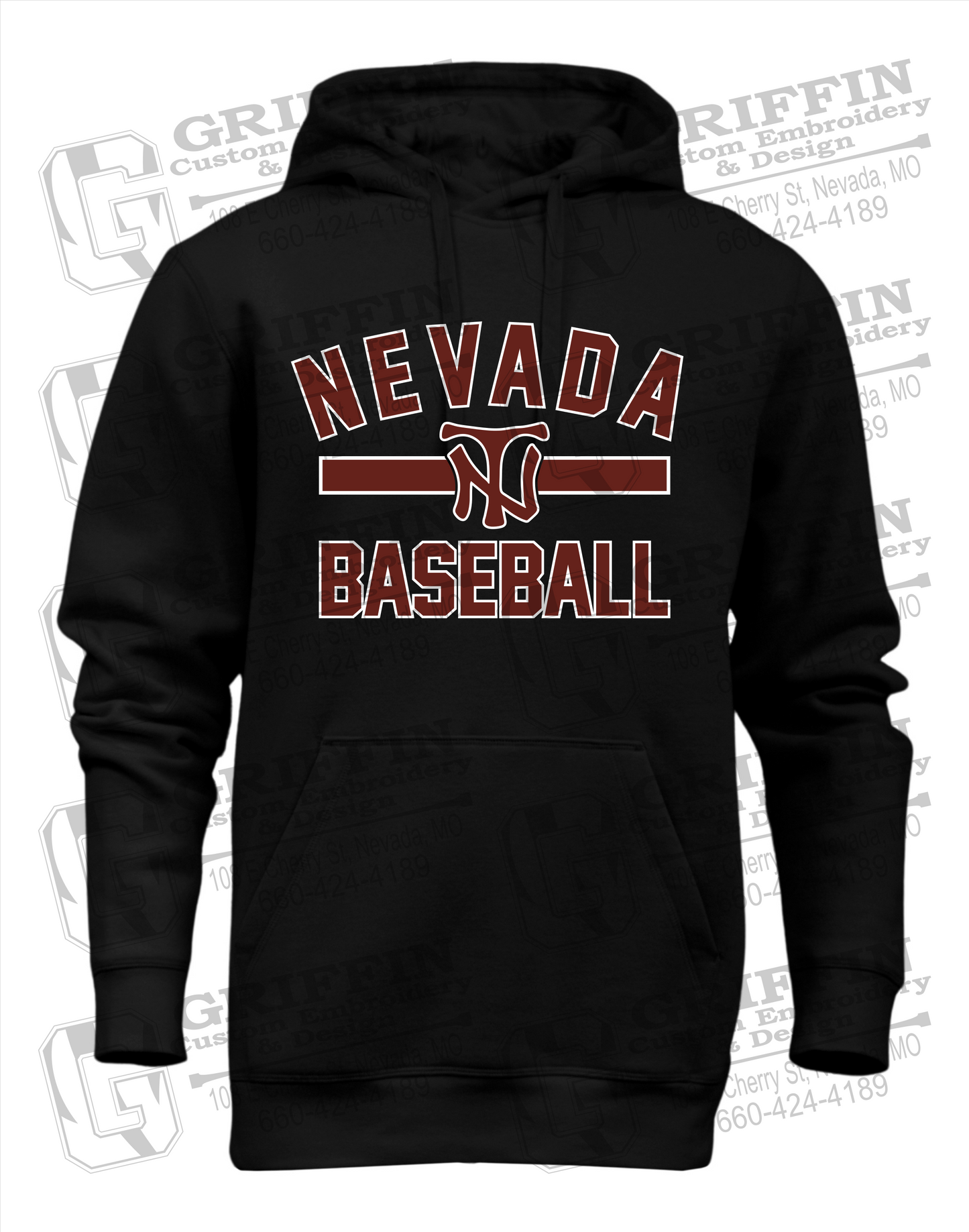 Heavyweight Fleece Hoodie - Baseball - Nevada Tigers 24-Z